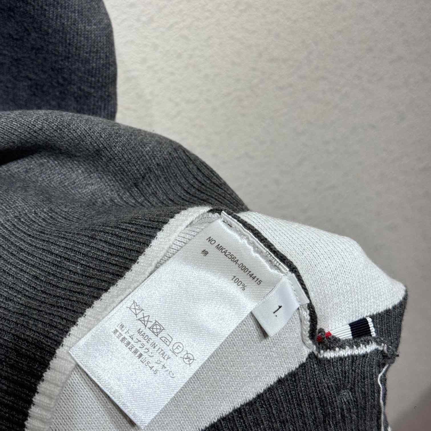 Thom Browne Cotton Crepe Buffalo Check Jacquard Hector Icon Crewneck 4-bar Pullover - DopestKickz