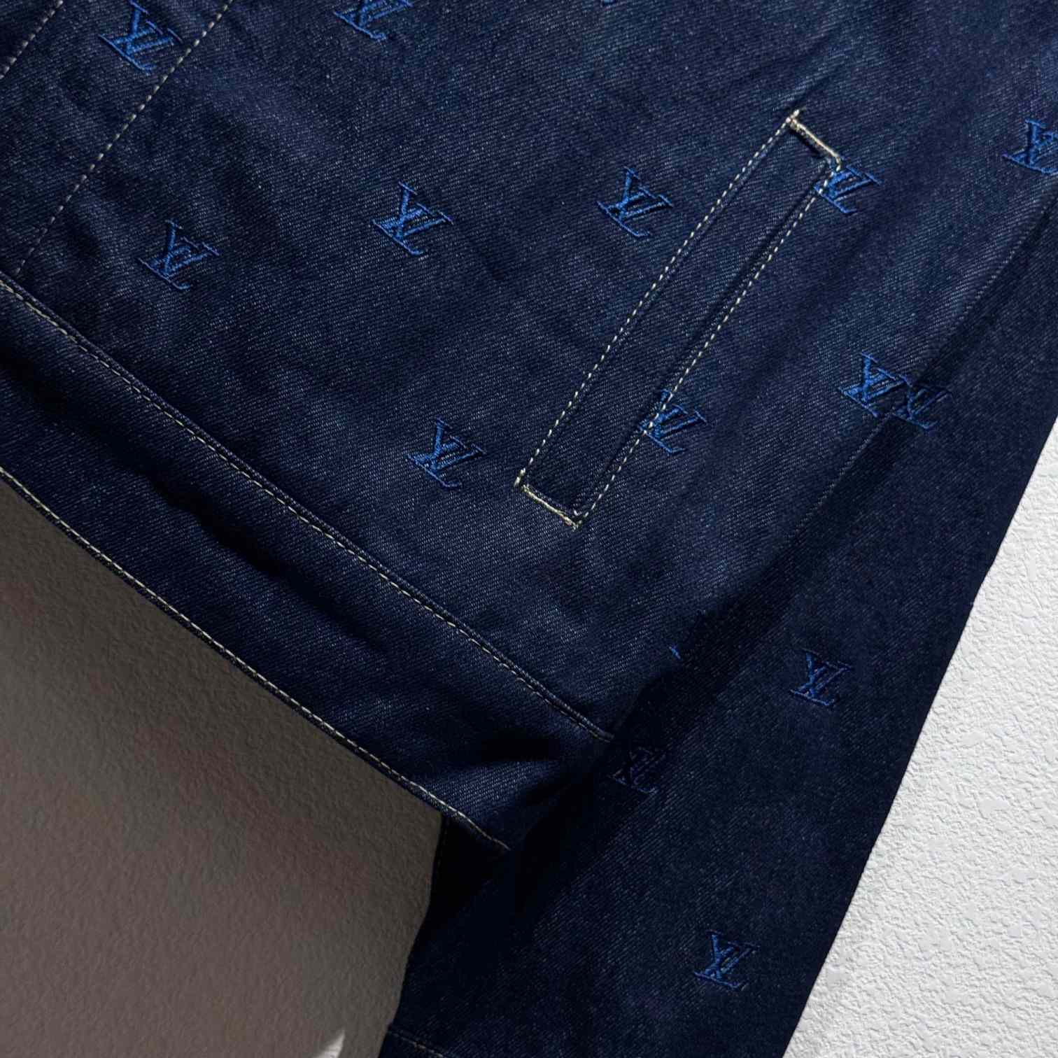 Louis Vuitton LV Blason Embroidered Denim Blouson   1AFYBZ - DopestKickz