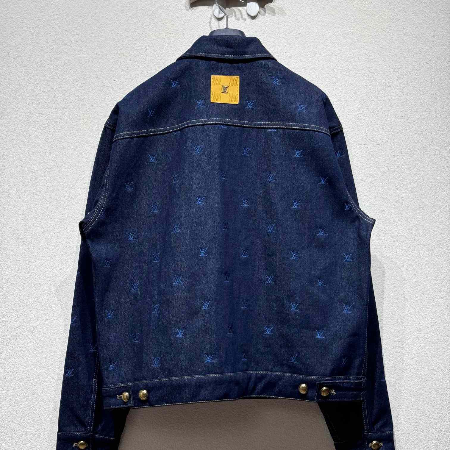 Louis Vuitton LV Blason Embroidered Denim Blouson   1AFYBZ - DopestKickz