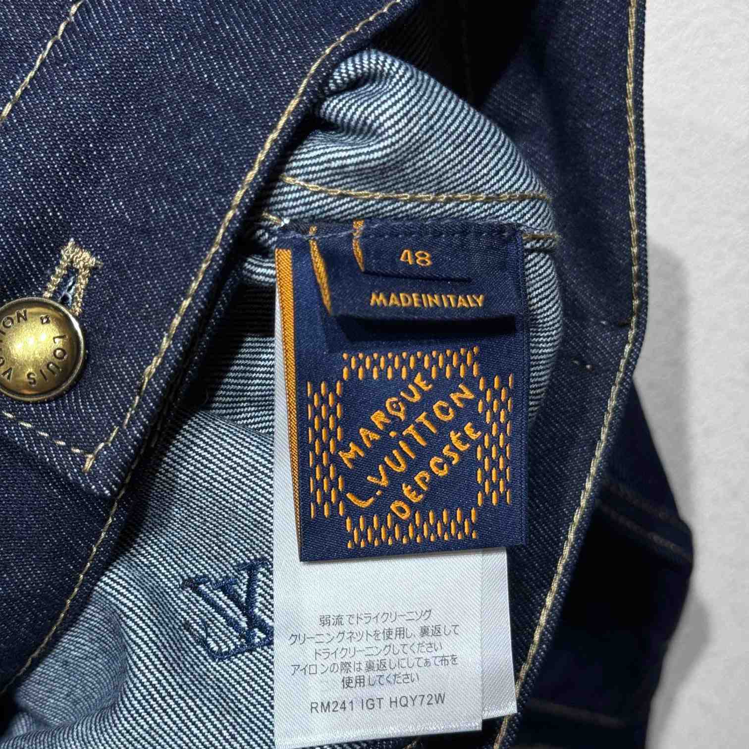 Louis Vuitton LV Blason Embroidered Denim Blouson   1AFYBZ - DopestKickz