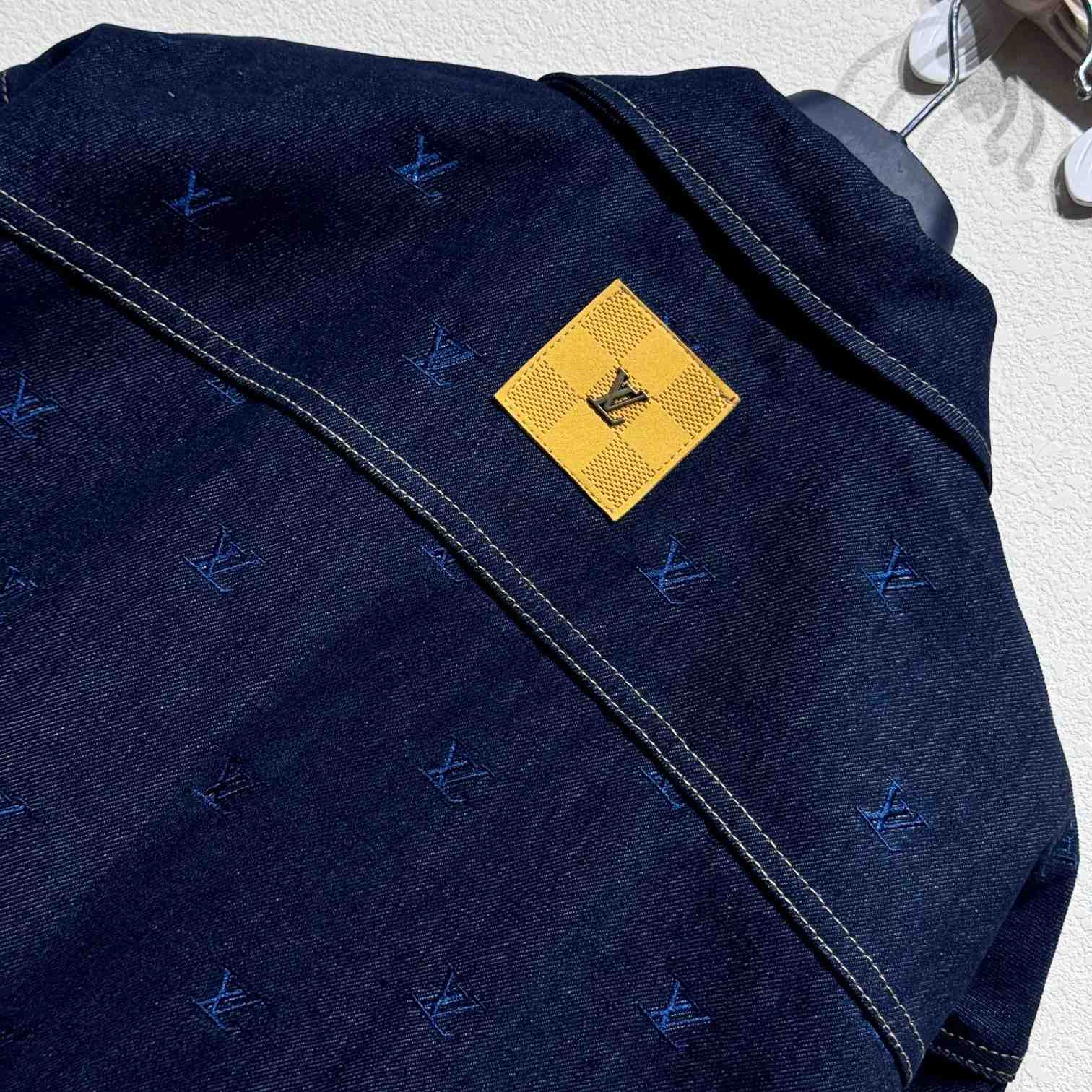 Louis Vuitton LV Blason Embroidered Denim Blouson   1AFYBZ - DopestKickz