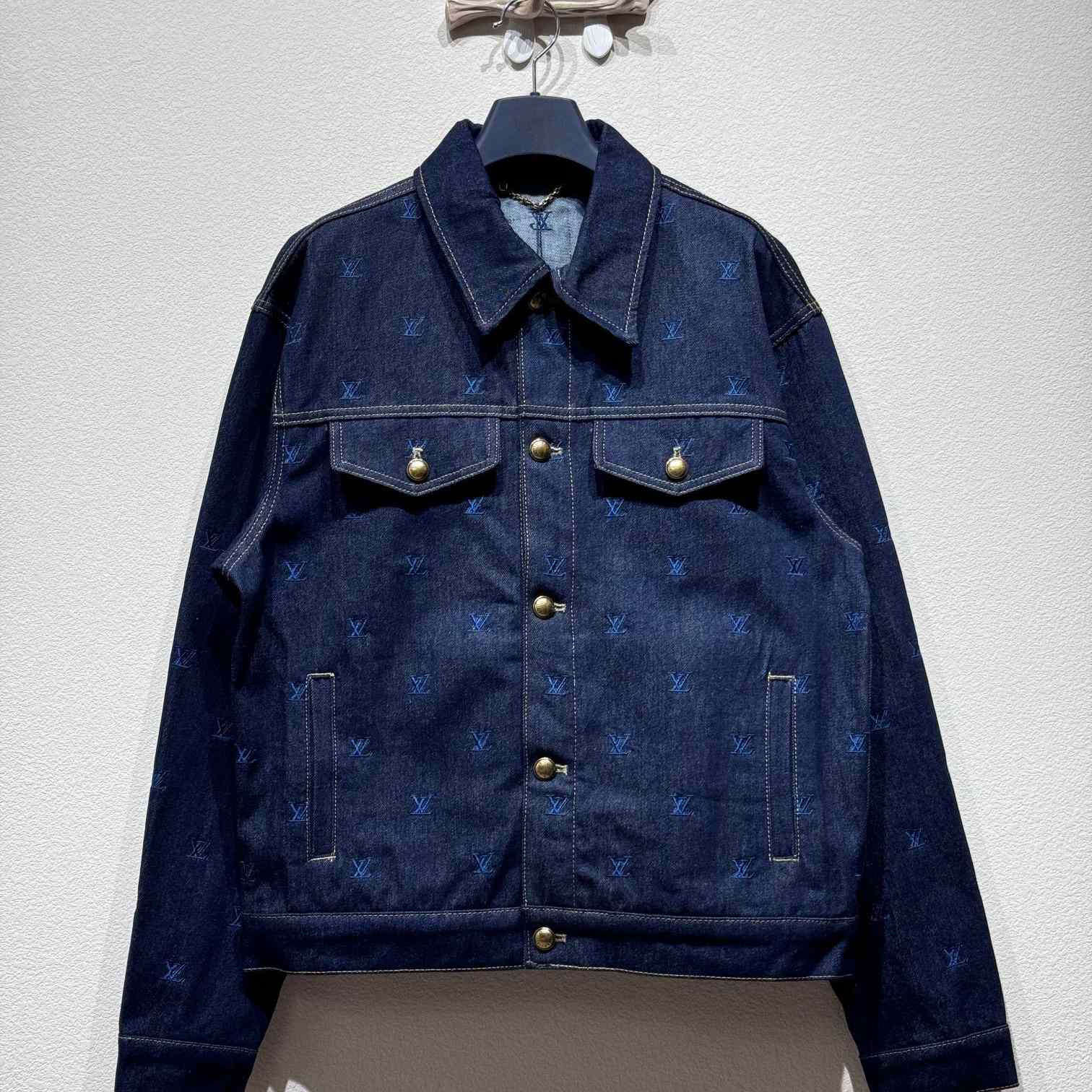 Louis Vuitton LV Blason Embroidered Denim Blouson   1AFYBZ - DopestKickz