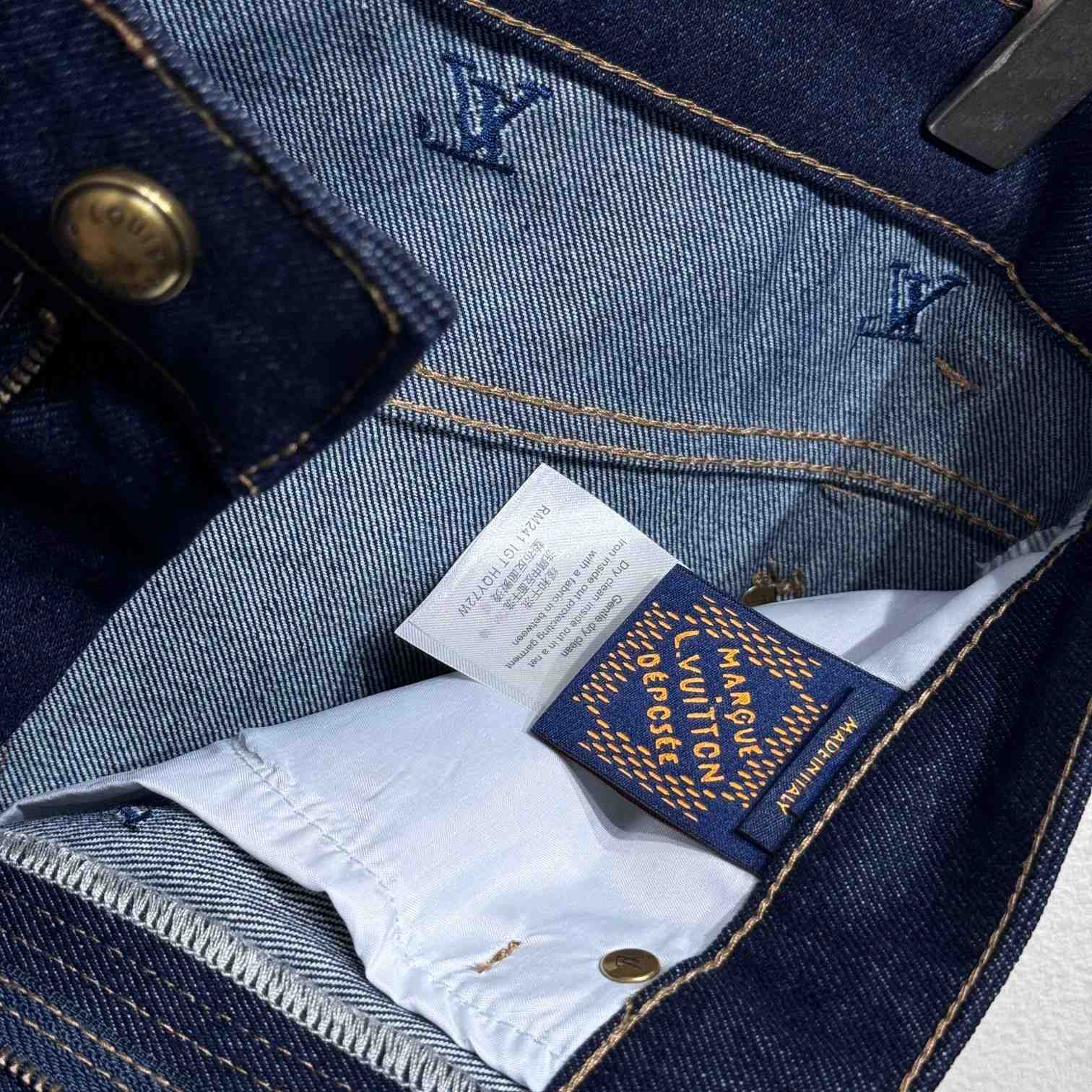 Louis Vuitton LV Blason Embroidered Denim Pants    1AFY23 - DopestKickz