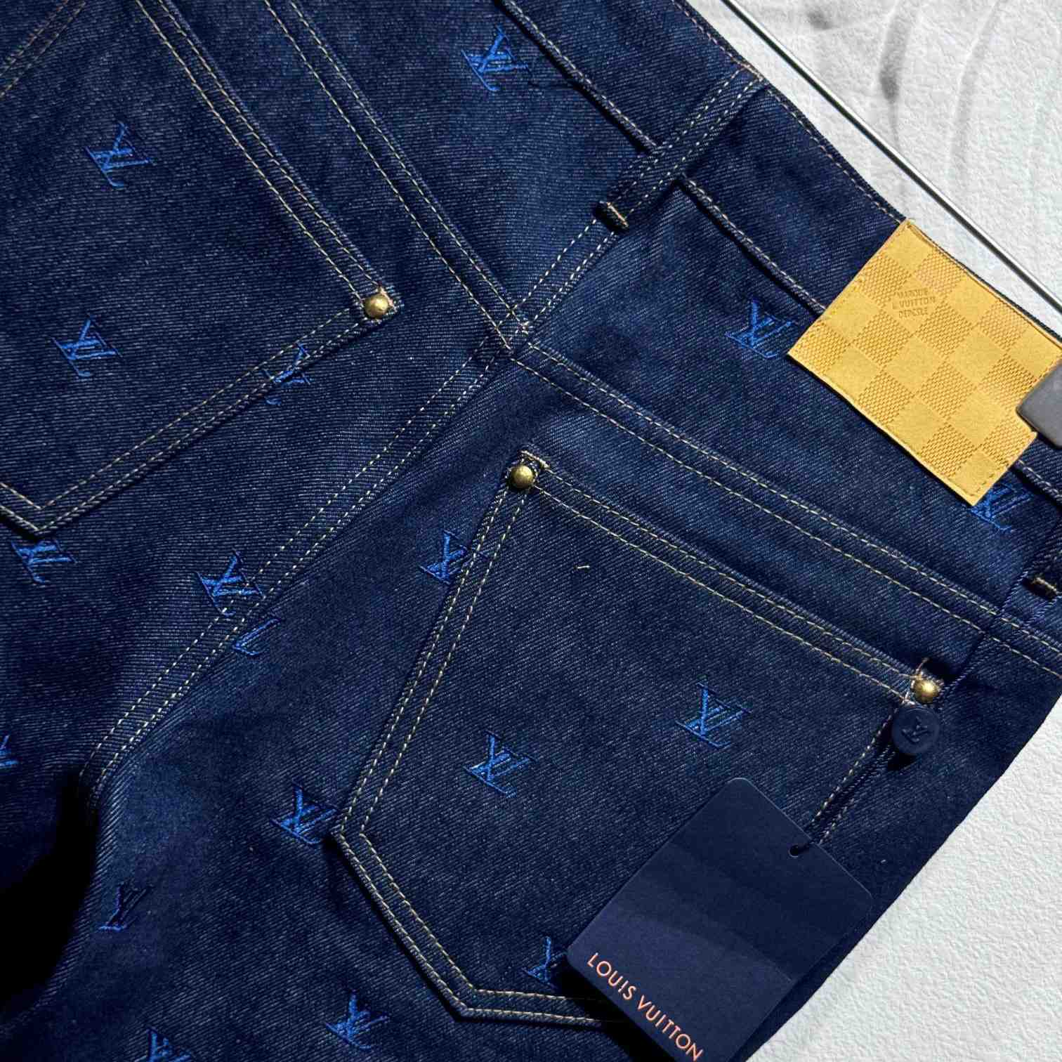 Louis Vuitton LV Blason Embroidered Denim Pants    1AFY23 - DopestKickz