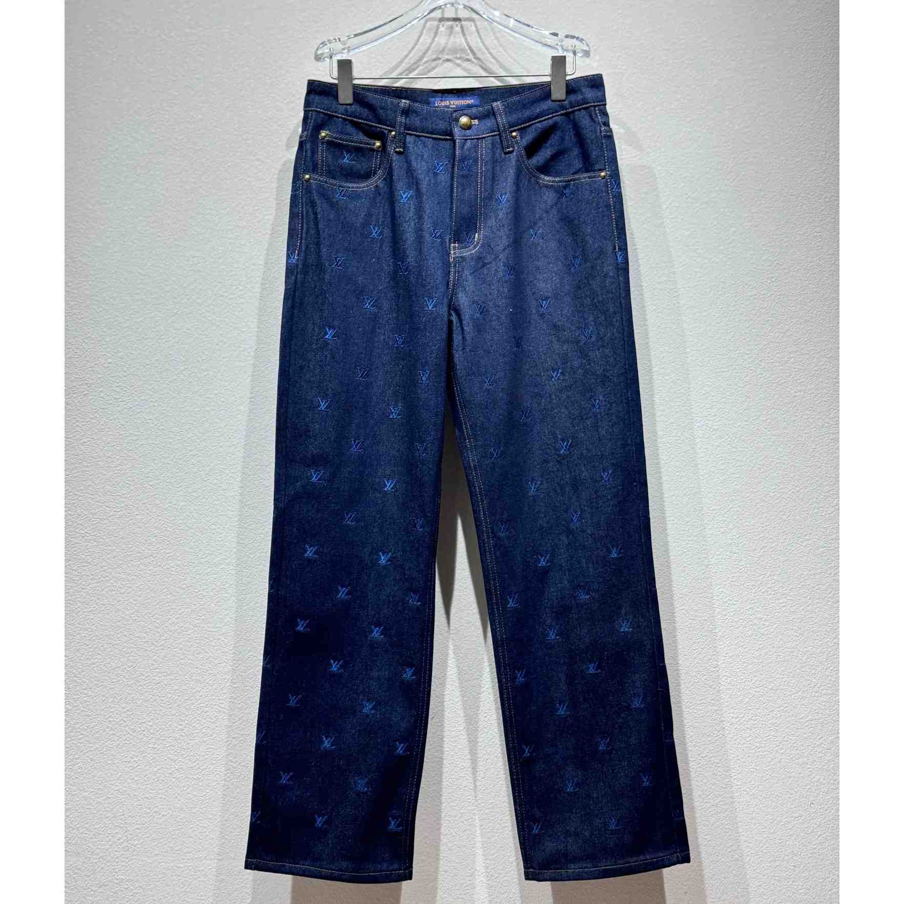 Louis Vuitton LV Blason Embroidered Denim Pants    1AFY23 - DopestKickz