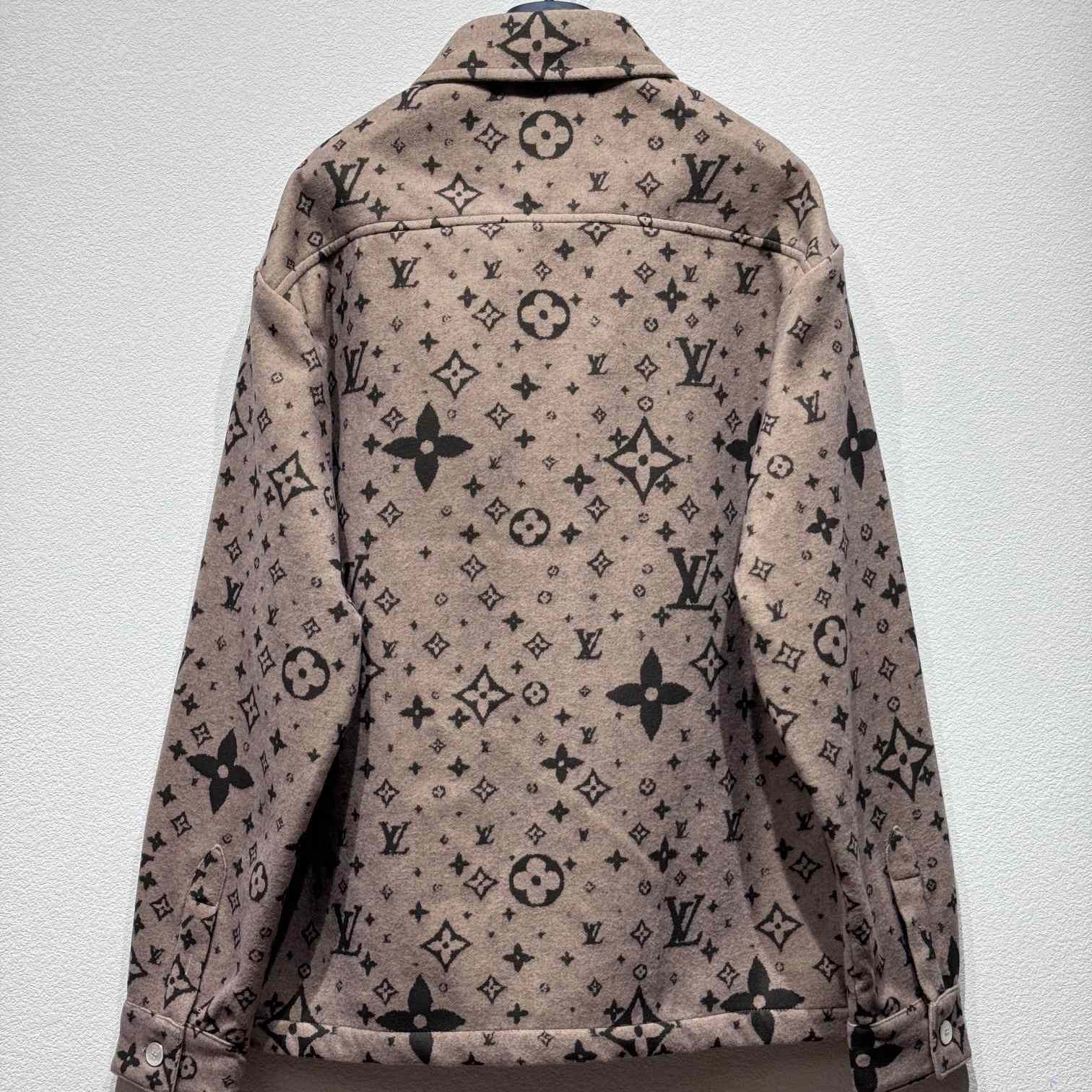 Louis Vuitton Monogram Double Face Wool, Silk And Cashmere-Blend Overshirt  1AFYF7 - DopestKickz