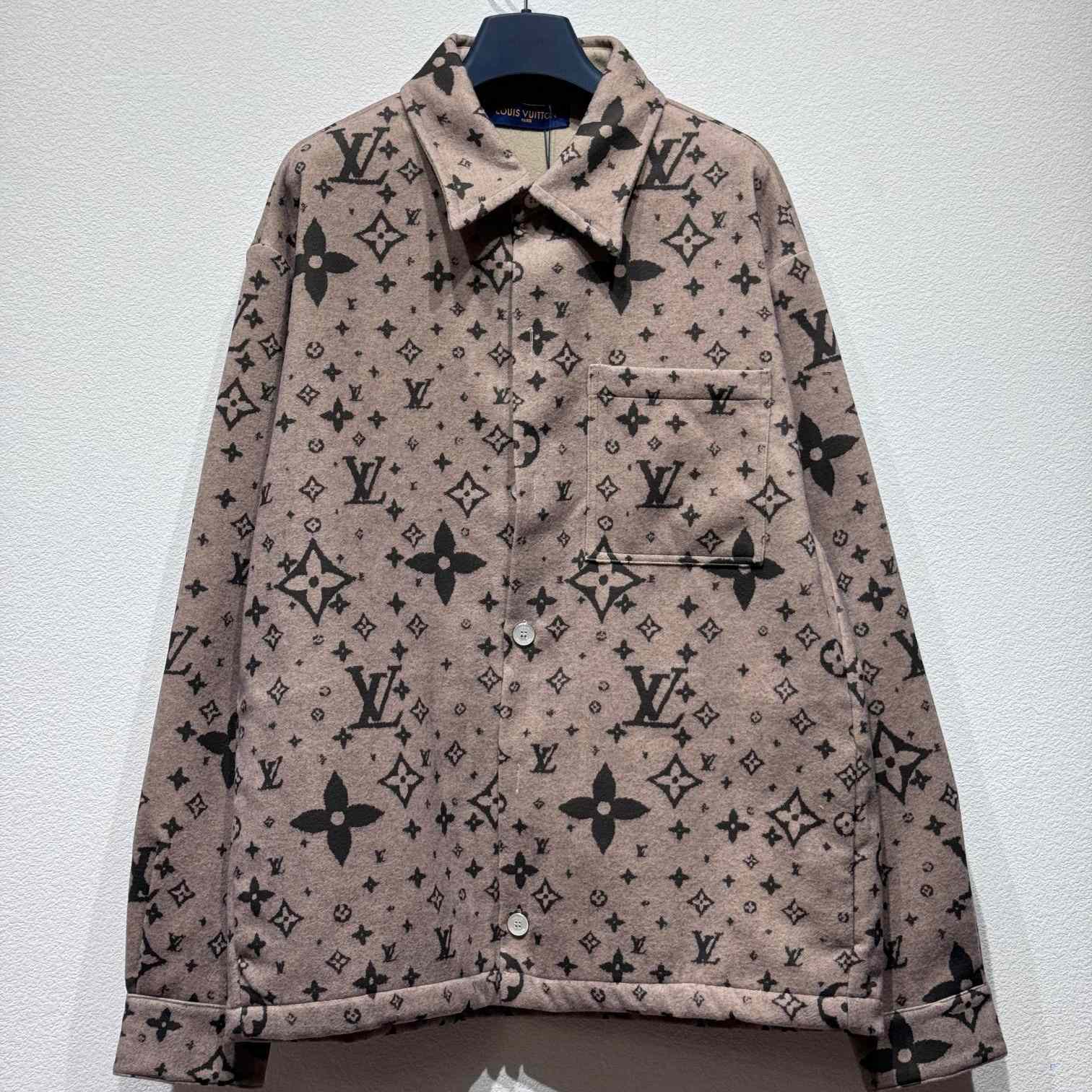Louis Vuitton Monogram Double Face Wool, Silk And Cashmere-Blend Overshirt  1AFYF7 - DopestKickz