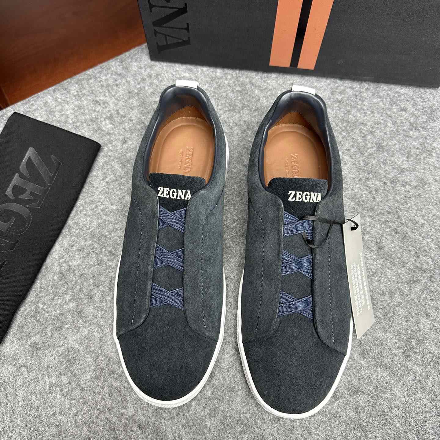 Zegna Suede Triple Stitch™ Sneakers - DopestKickz