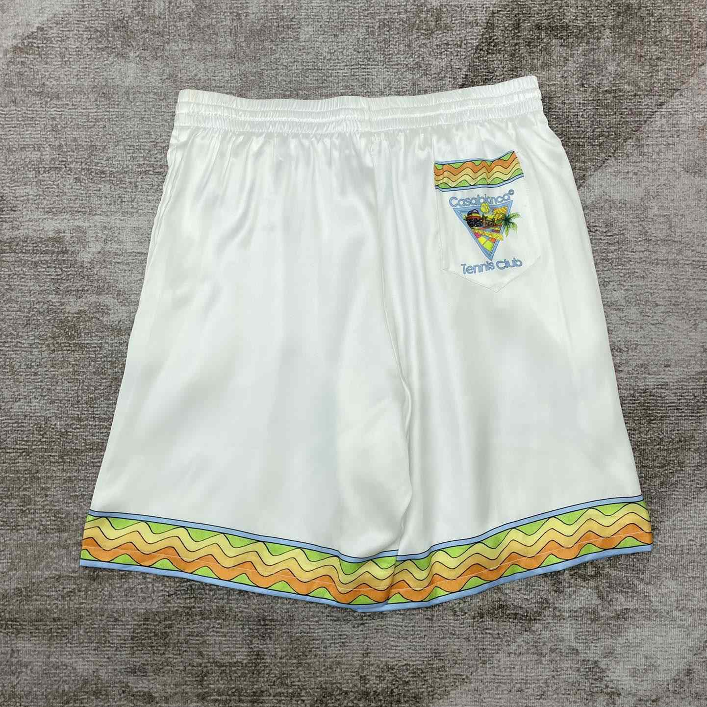 Casablanca Afro Cubism Silk Shorts    CA3640 - DopestKickz