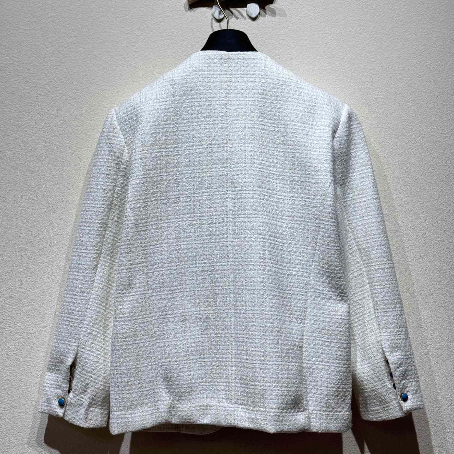 Louis Vuitton Damier Collarless Tweed Jacket    - DopestKickz