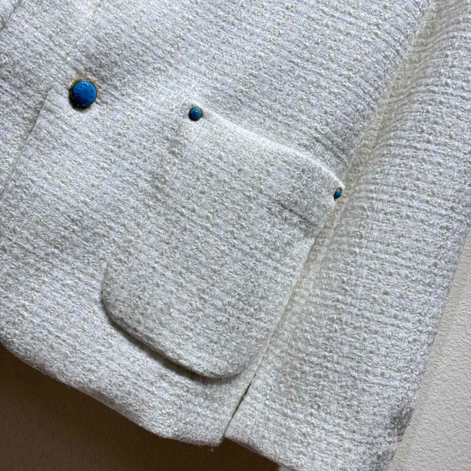 Louis Vuitton Damier Collarless Tweed Jacket    - DopestKickz