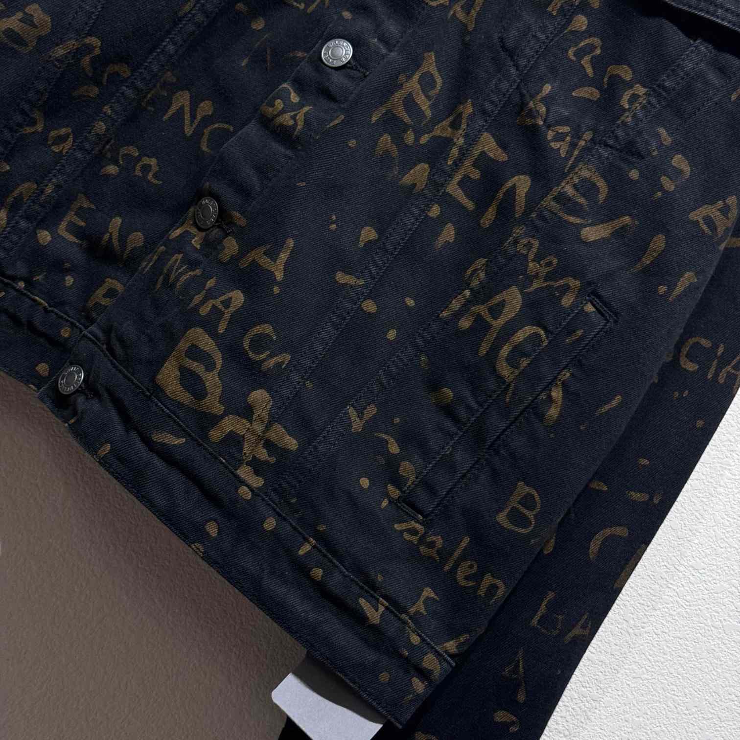 Balenciaga Bleachy Allover Denim Jacket - DopestKickz