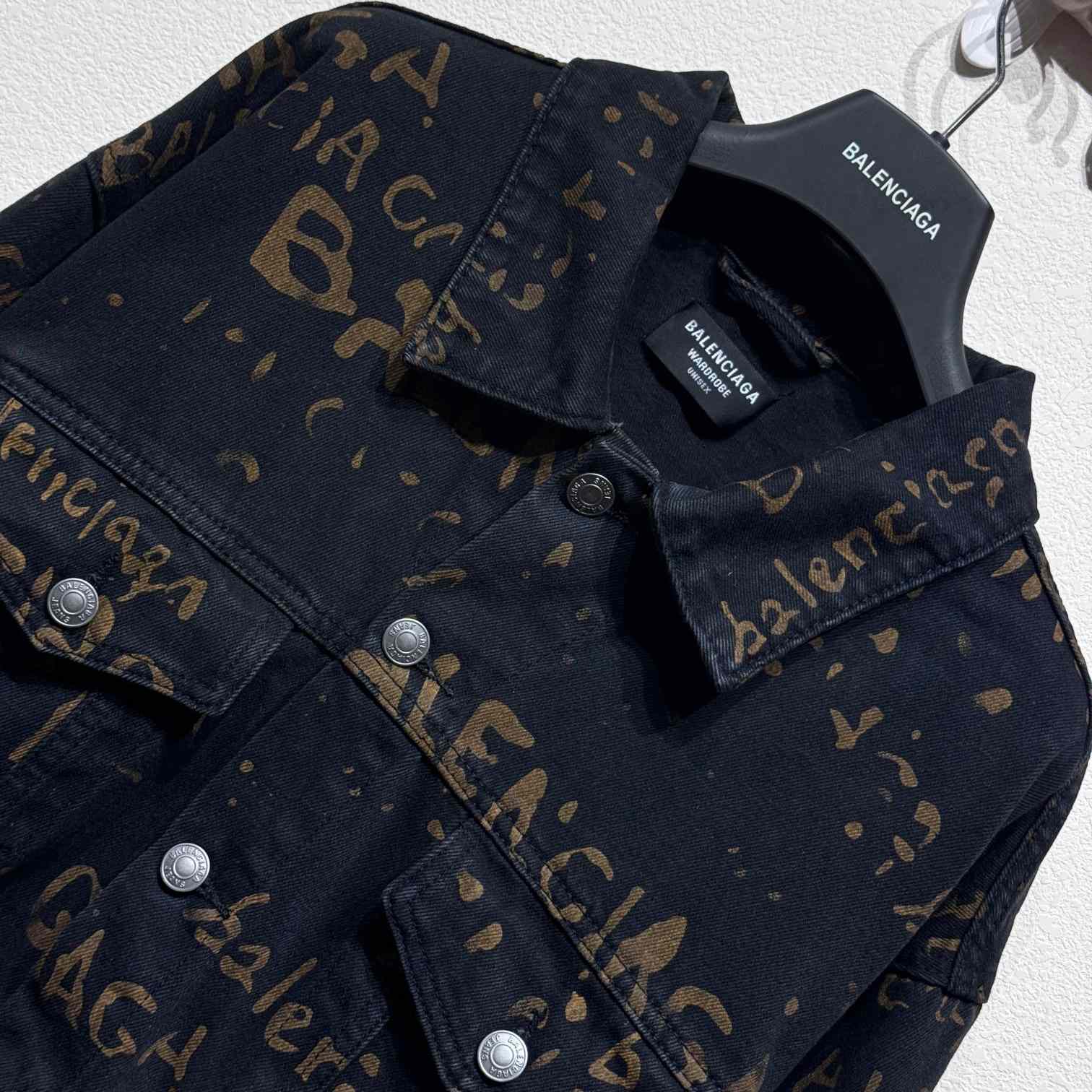 Balenciaga Bleachy Allover Denim Jacket - DopestKickz