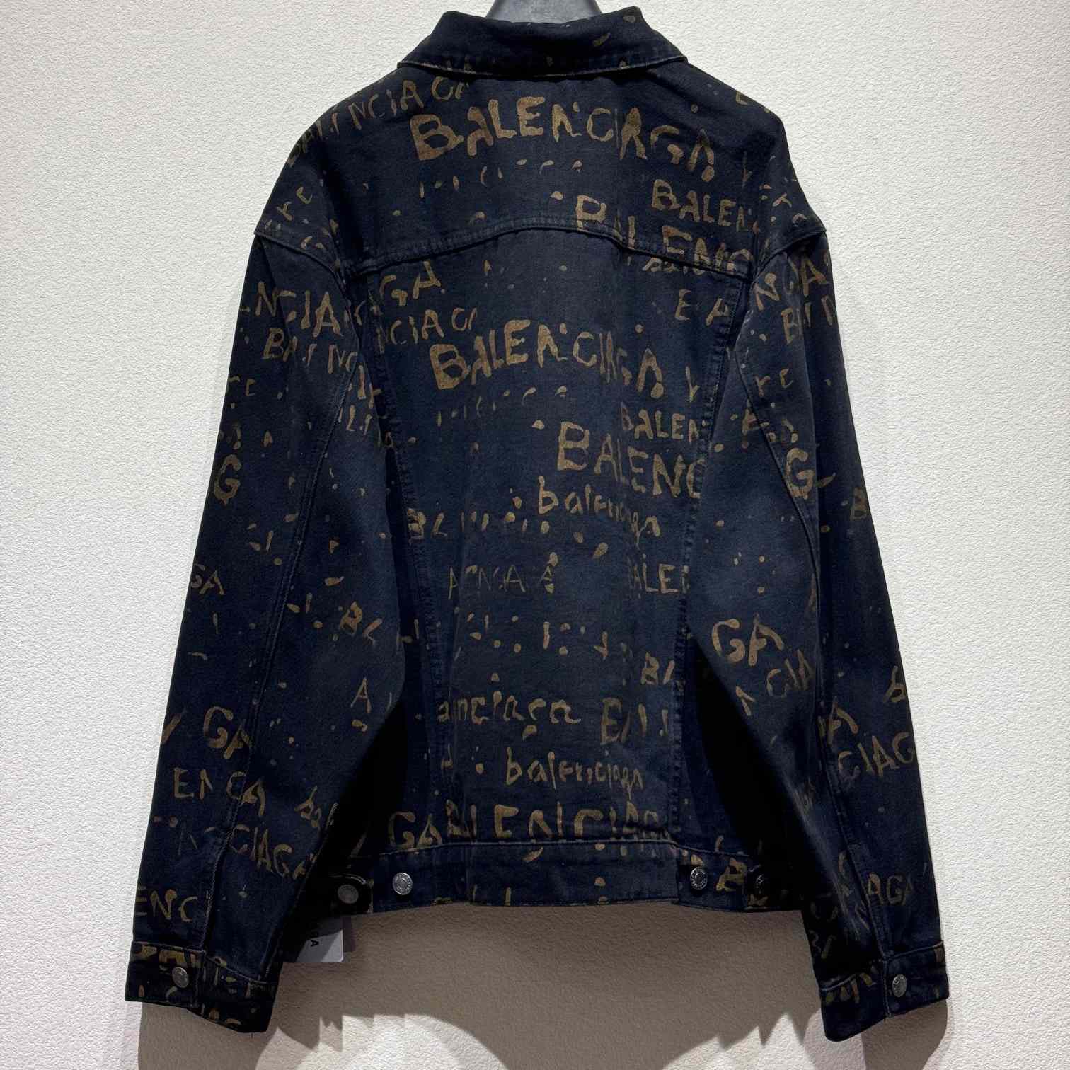 Balenciaga Bleachy Allover Denim Jacket - DopestKickz
