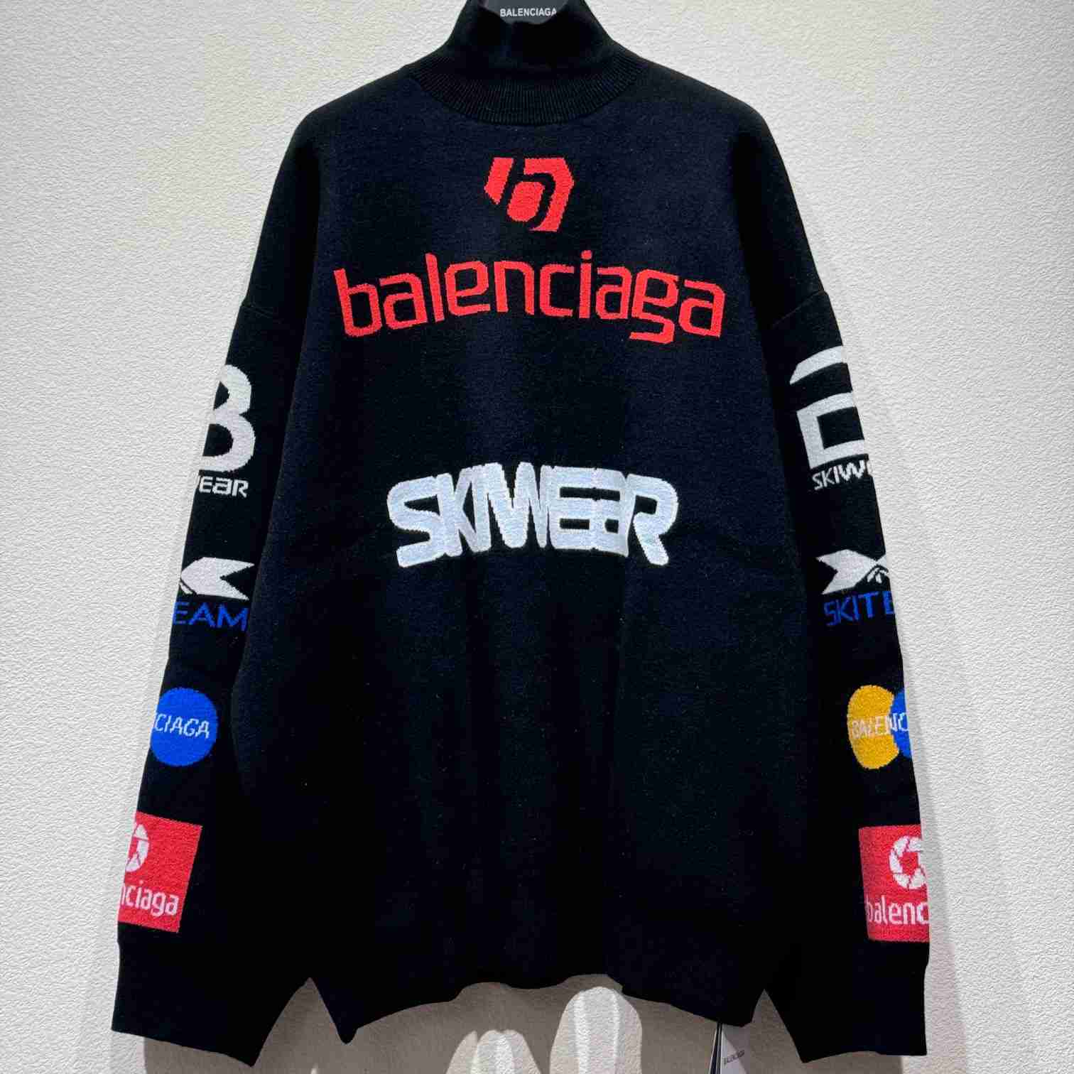 Balenciaga Ski Long Sleeve Turtleneck In Black - DopestKickz