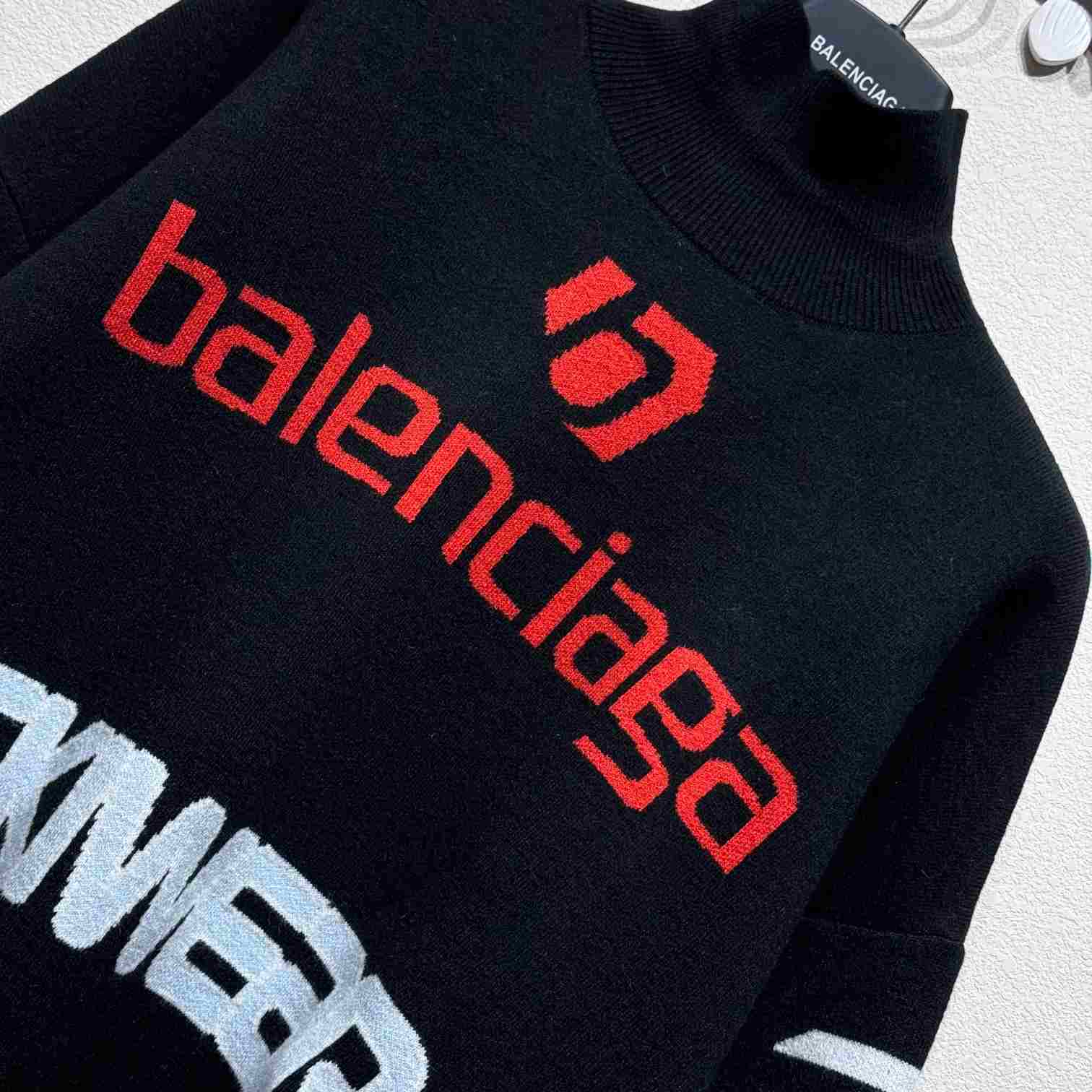 Balenciaga Ski Long Sleeve Turtleneck In Black - DopestKickz