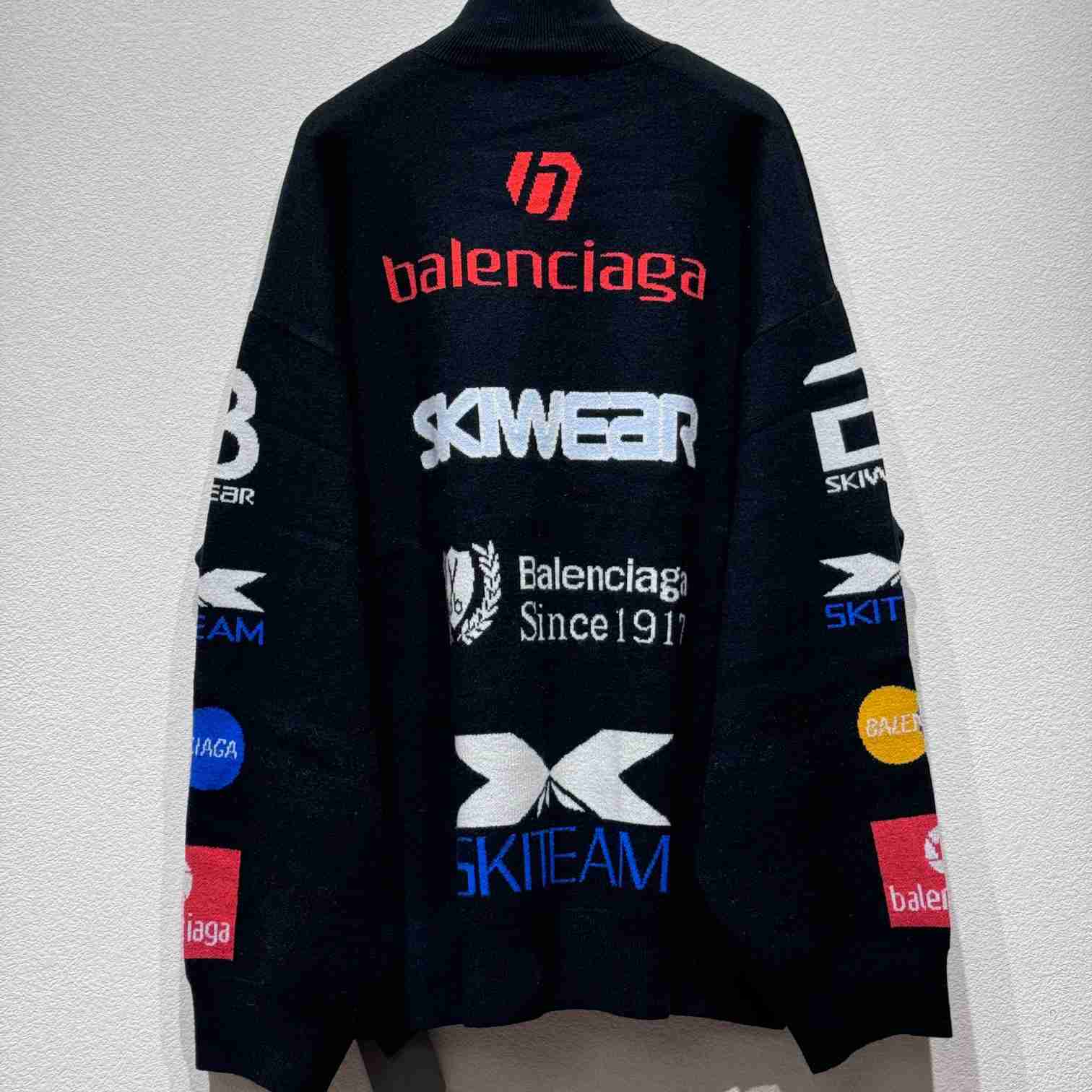 Balenciaga Ski Long Sleeve Turtleneck In Black - DopestKickz