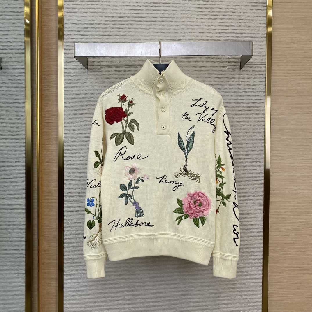 Dior Sweater White Cotton Jersey  - DopestKickz
