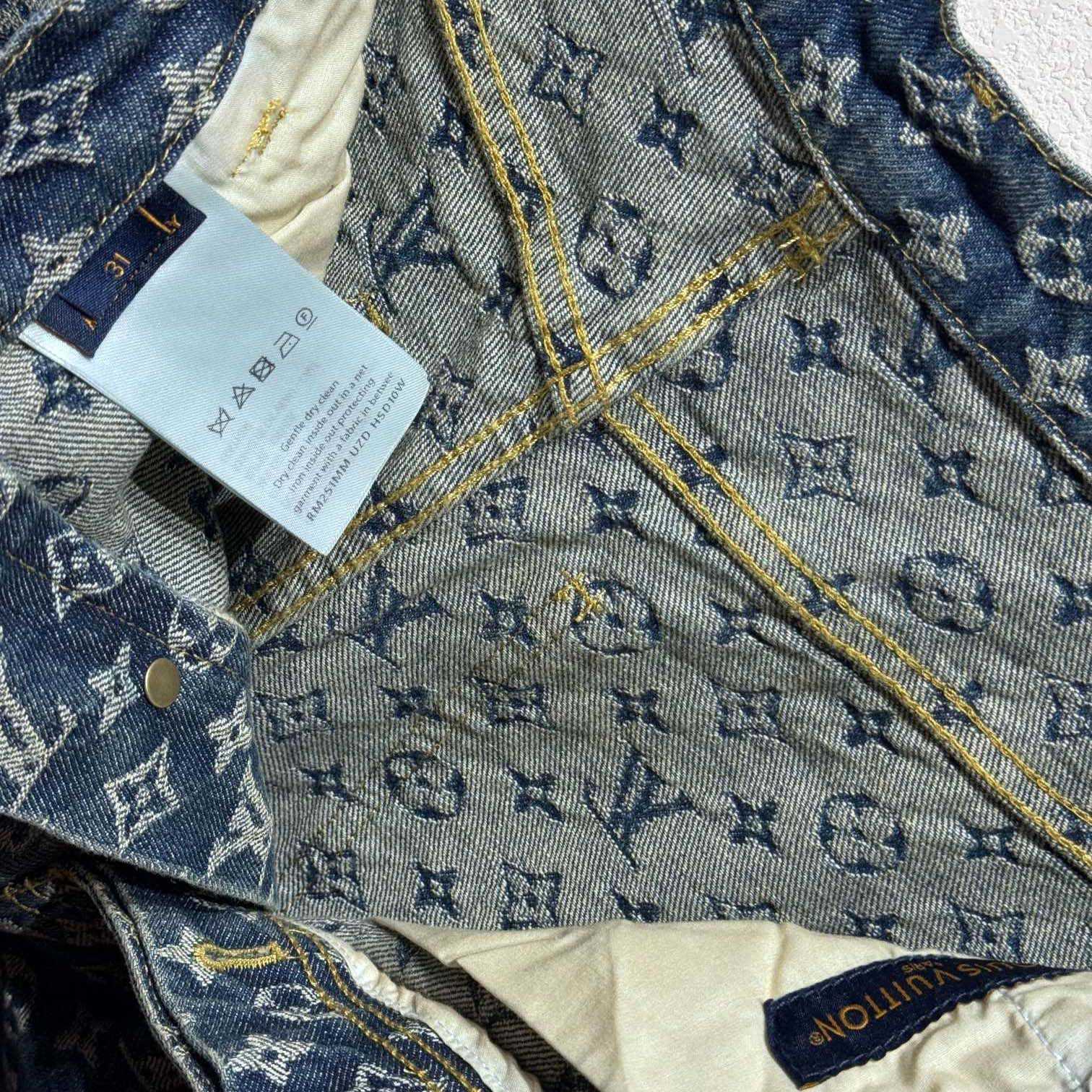 Louis Vuitton Monogram Denim Tailored Pants  1AGIUT - DopestKickz