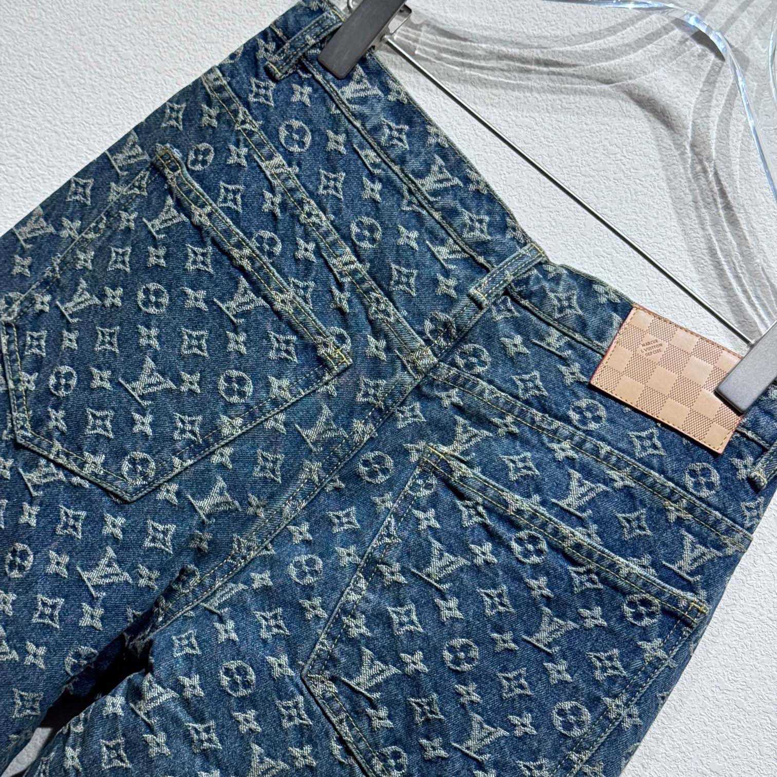 Louis Vuitton Monogram Denim Tailored Pants  1AGIUT - DopestKickz