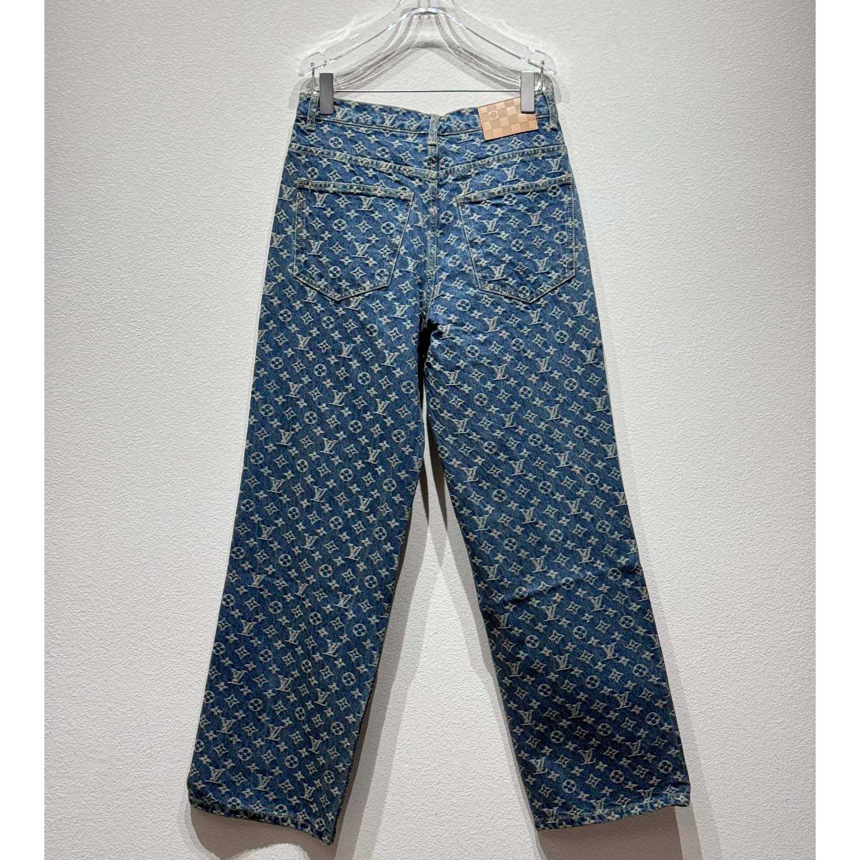 Louis Vuitton Monogram Denim Tailored Pants  1AGIUT - DopestKickz