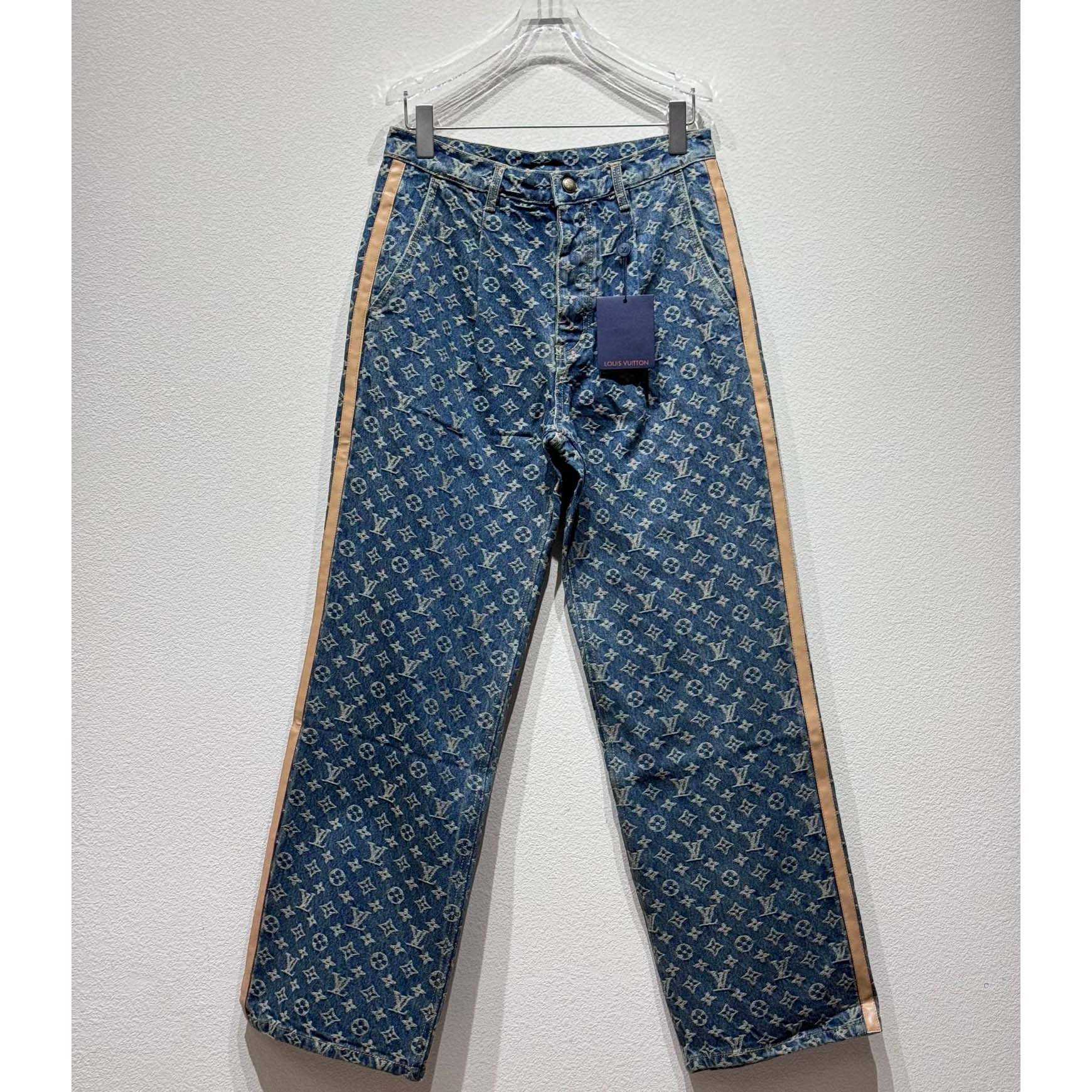 Louis Vuitton Monogram Denim Tailored Pants  1AGIUT - DopestKickz