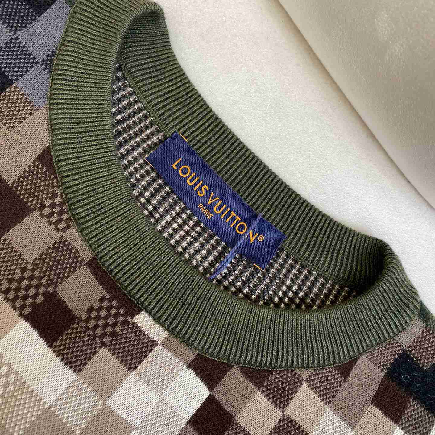Louis Vuitton Damier Cotton Jacquard Pullover - DopestKickz