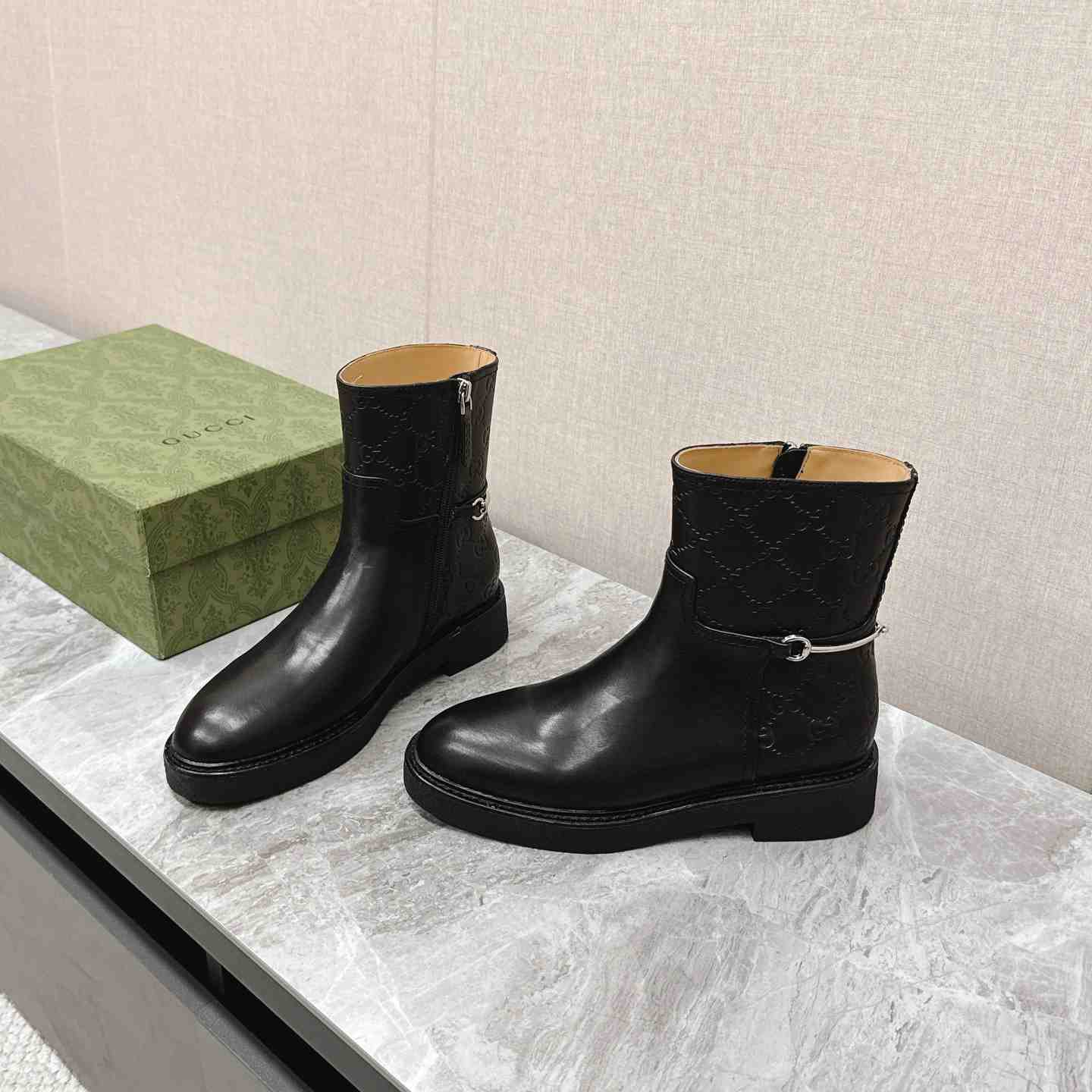 Gucci Women's Slim Horsebit Ankle Boot - DopestKickz