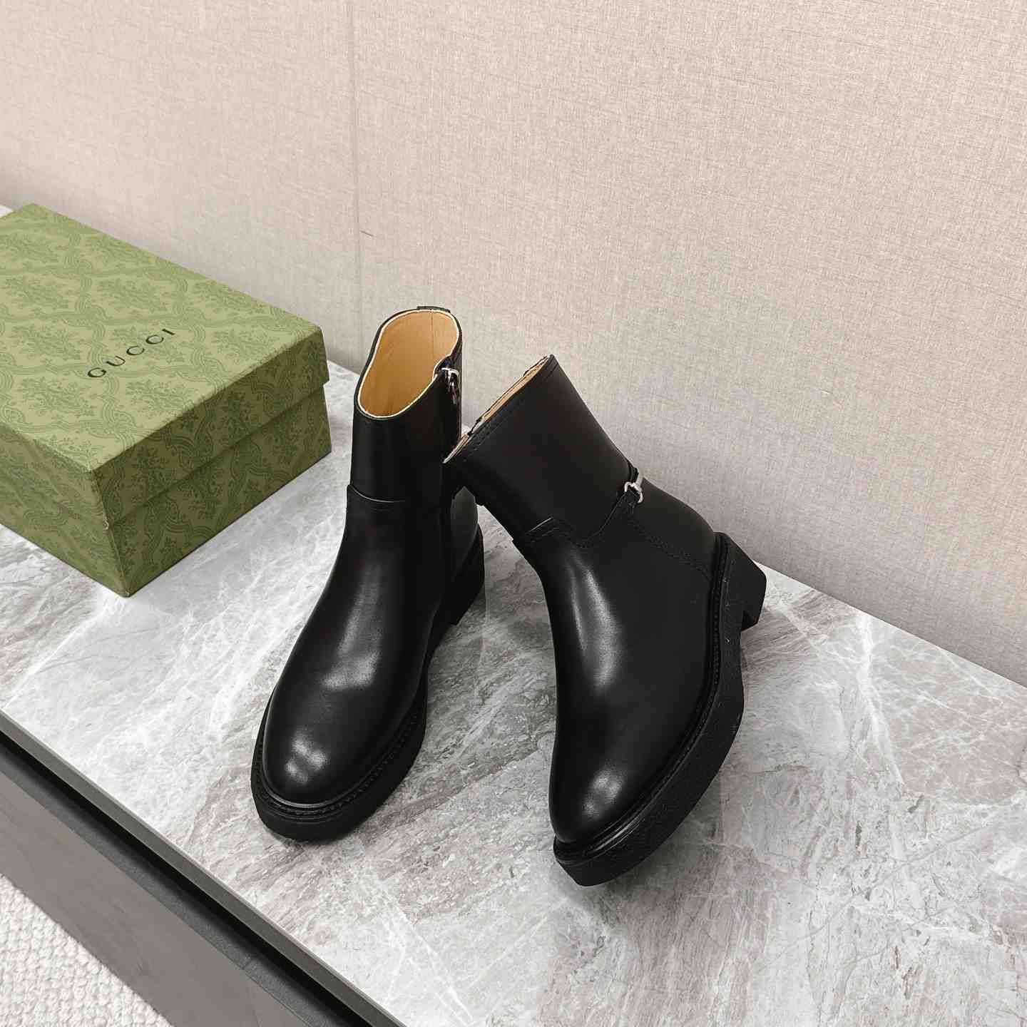 Gucci Women's Slim Horsebit Ankle Boot - DopestKickz