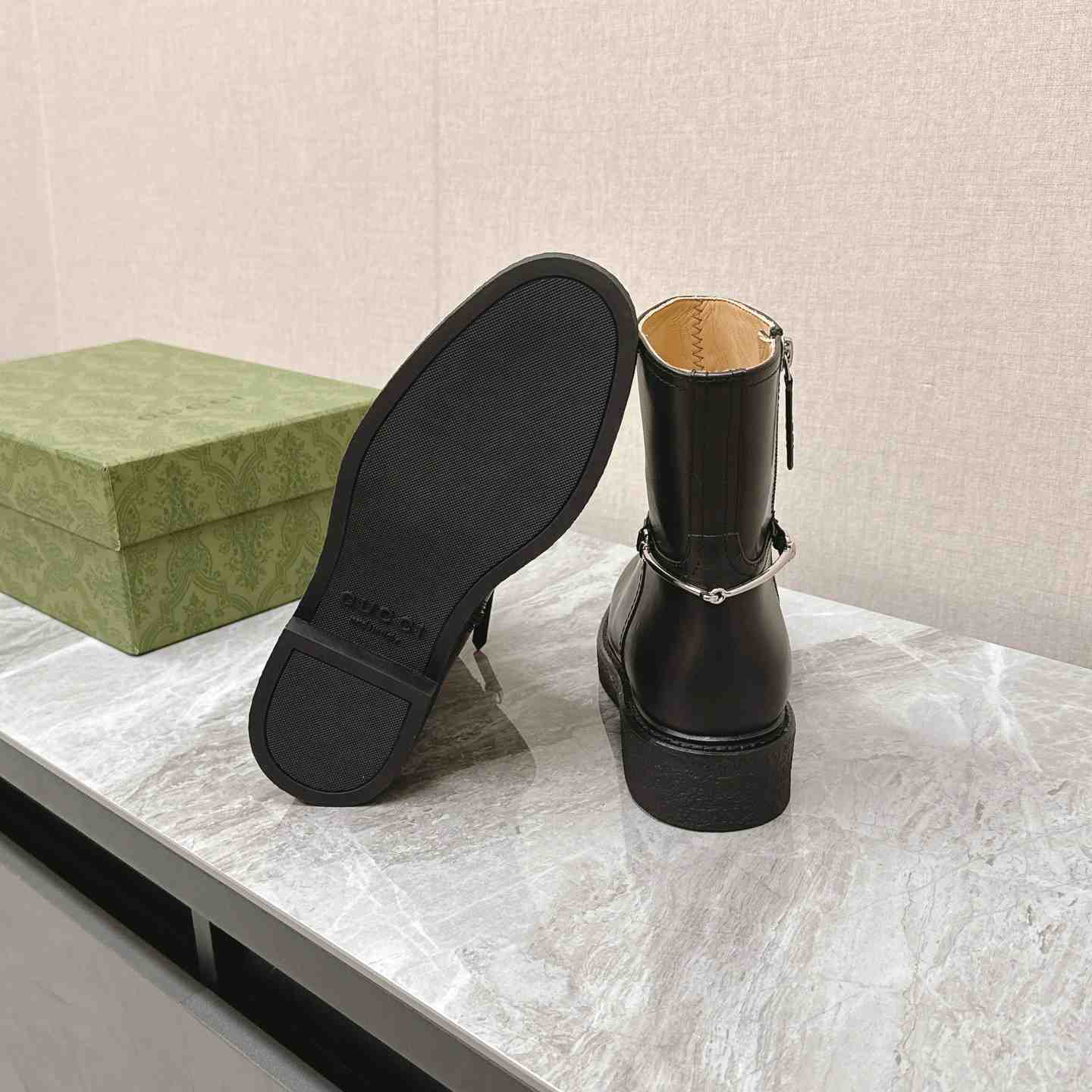Gucci Women's Slim Horsebit Ankle Boot - DopestKickz