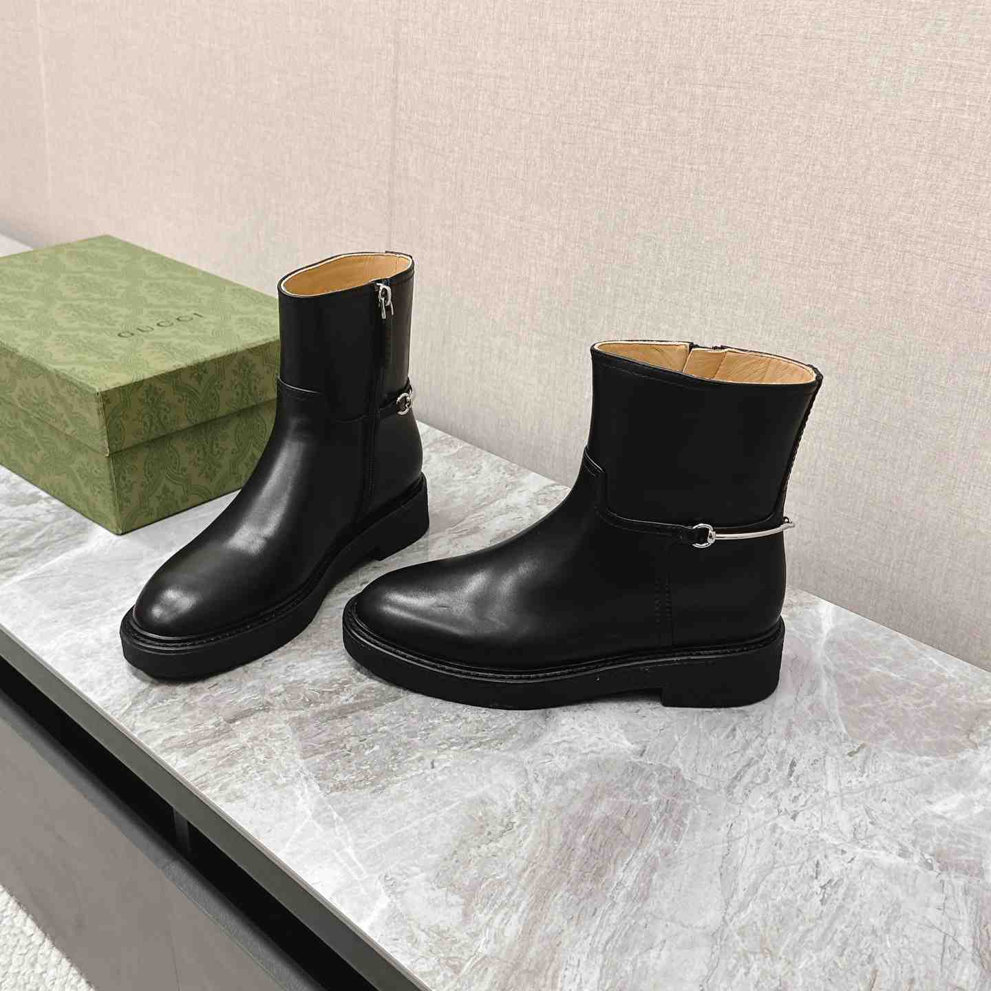 Gucci Women's Slim Horsebit Ankle Boot - DopestKickz