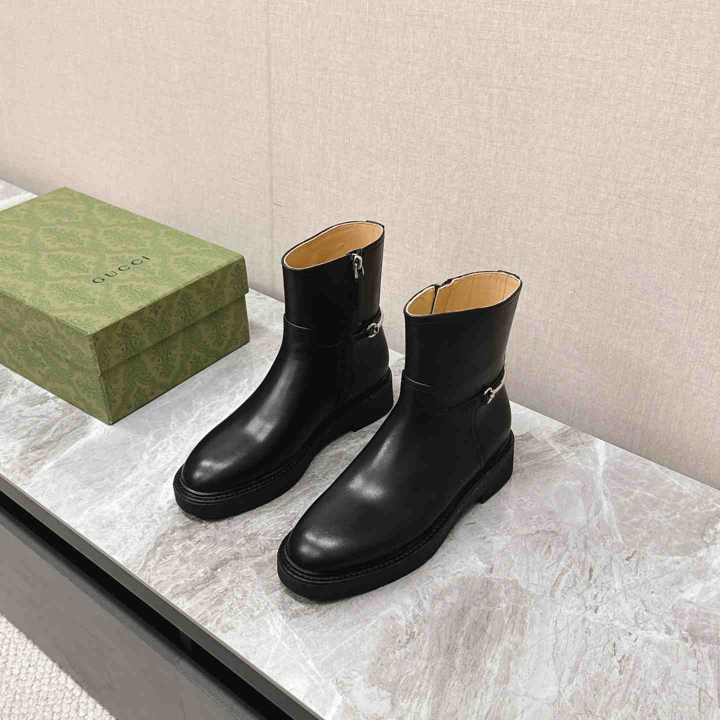Gucci Women's Slim Horsebit Ankle Boot - DopestKickz