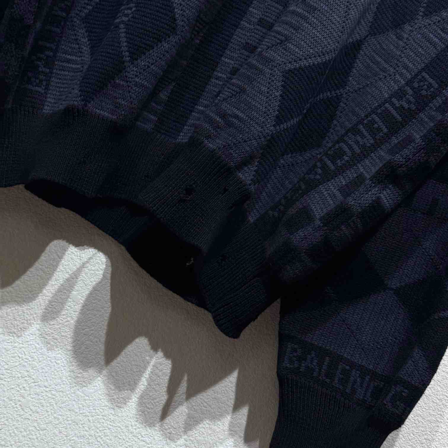 Balenciaga Logo-jacquard Distressed Jumper - DopestKickz