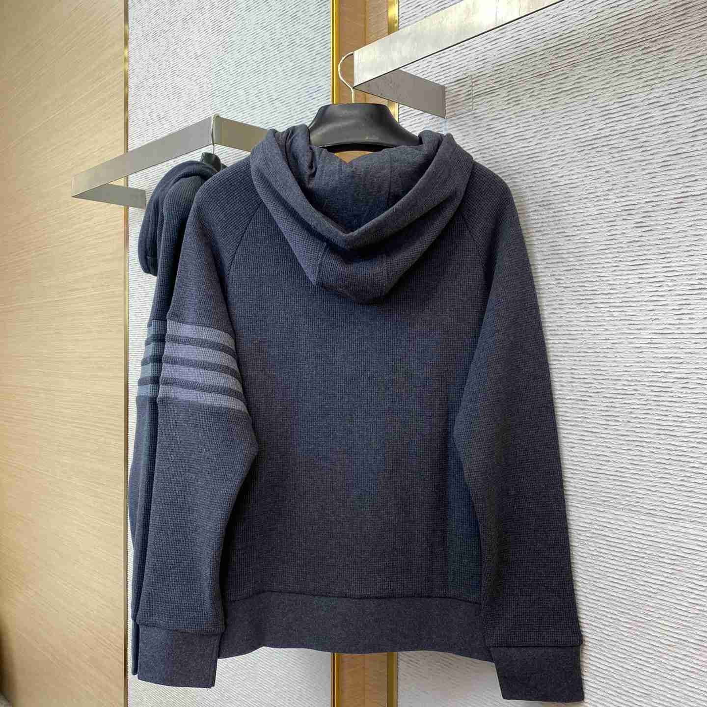 Thom Browne 4-Bar Zip-Up Cashmere Hoodie - DopestKickz