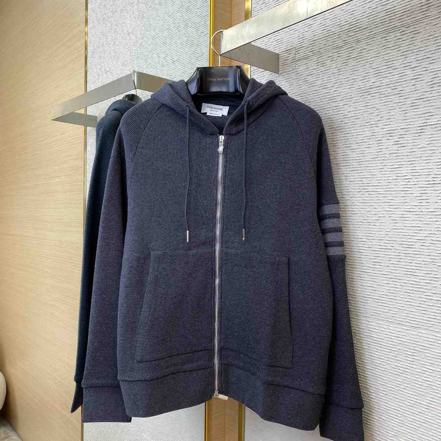 Thom Browne 4-Bar Zip-Up Cashmere Hoodie - DopestKickz