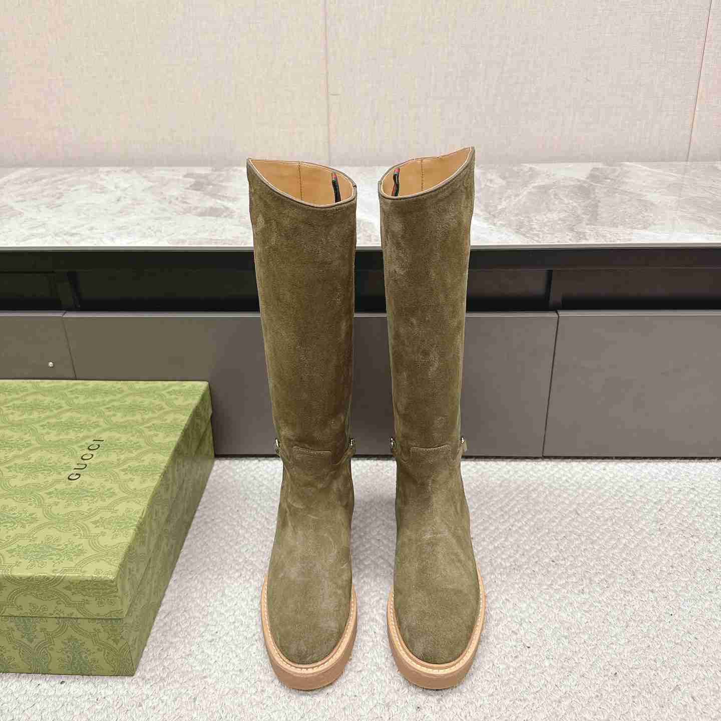 Gucci Women's Slim Horsebit Boot - DopestKickz
