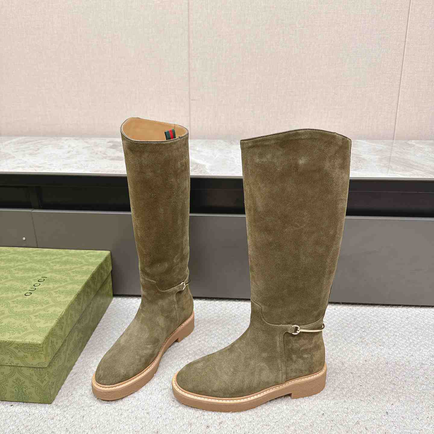 Gucci Women's Slim Horsebit Boot - DopestKickz