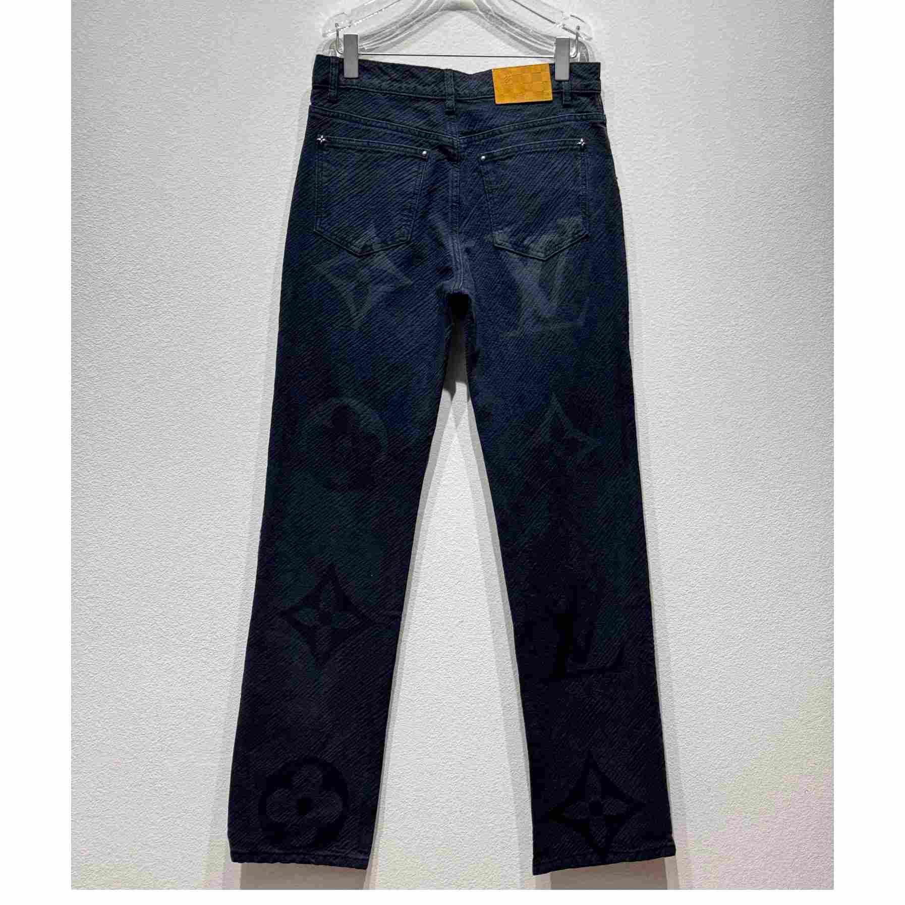 Louis Vuitton Monogram Denim Pants - DopestKickz