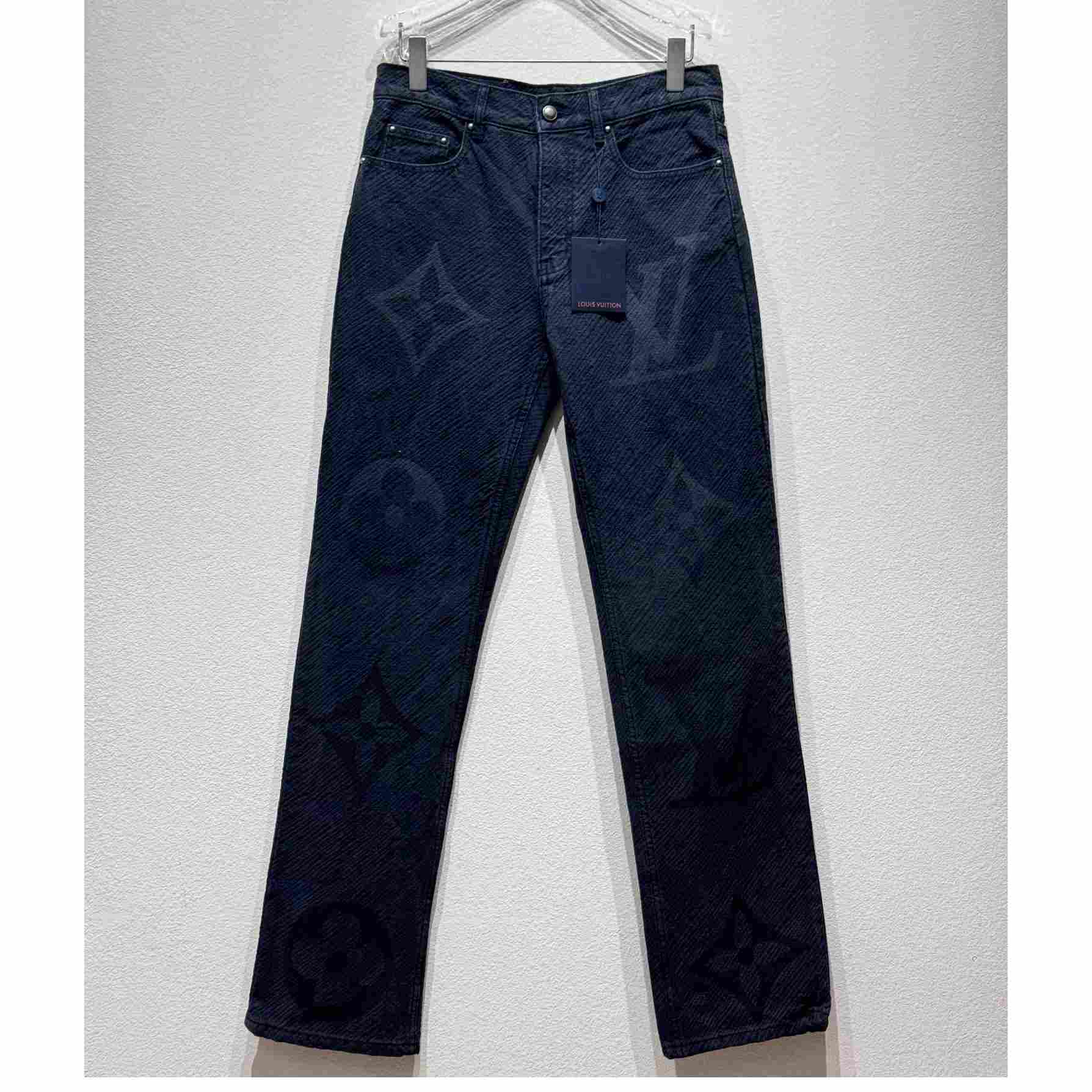 Louis Vuitton Monogram Denim Pants - DopestKickz