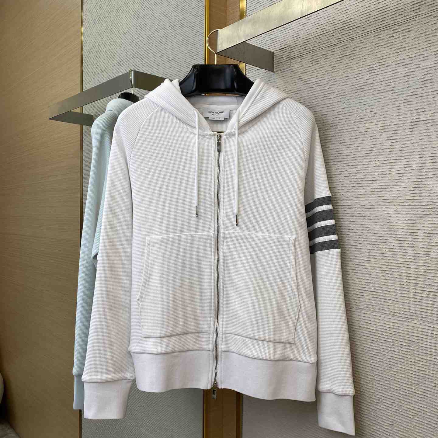 Thom Browne 4-Bar Zip-Up Cashmere Hoodie - DopestKickz