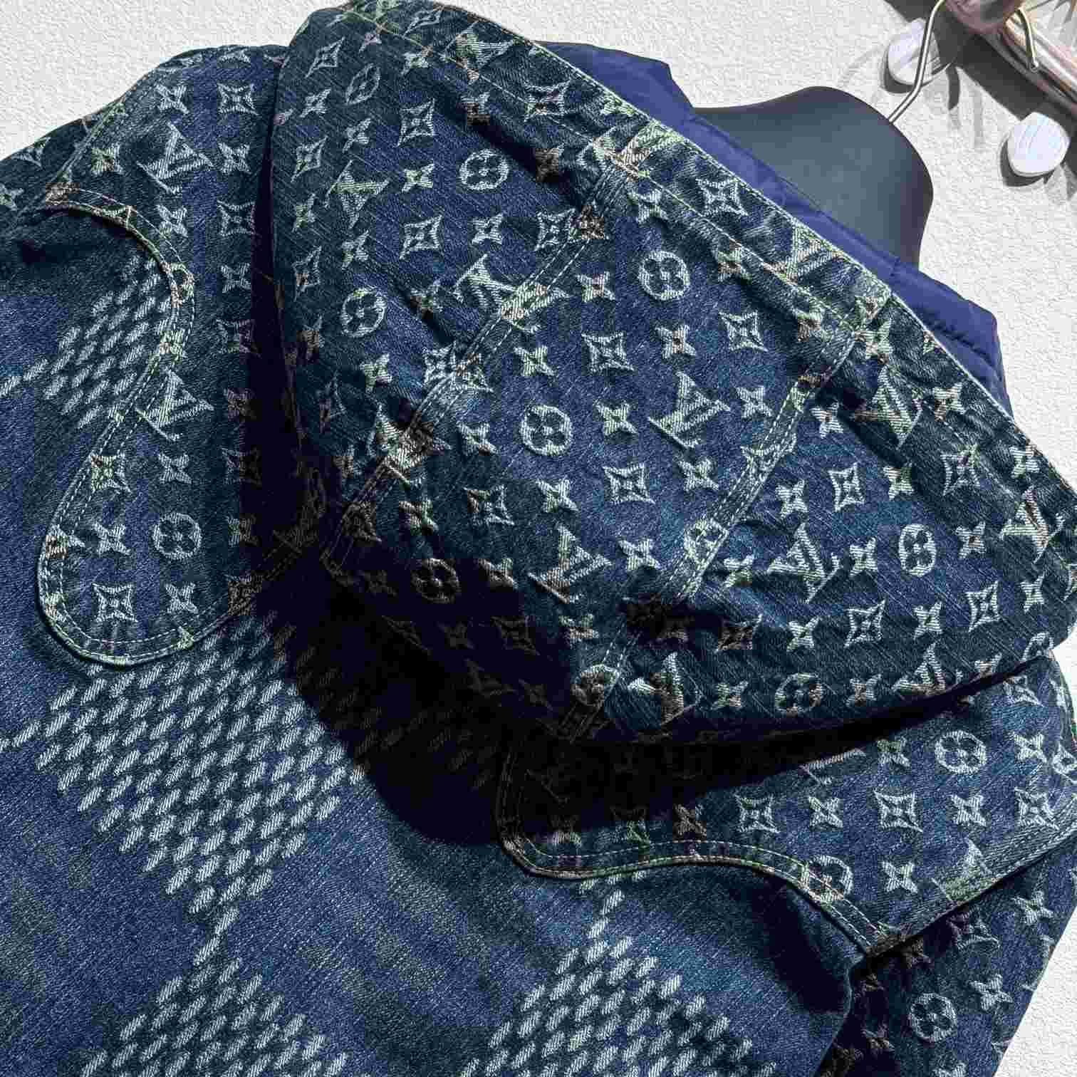 Louis Vuitton Wave Damier Denim Jacket - DopestKickz