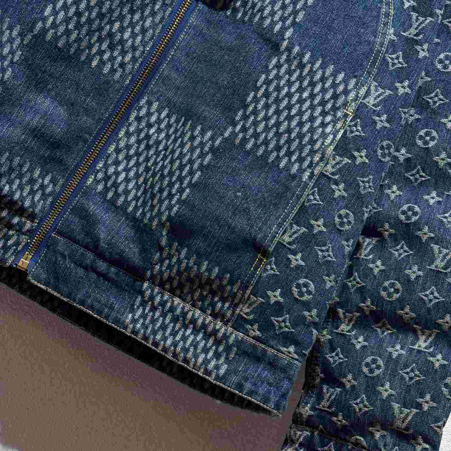 Louis Vuitton Wave Damier Denim Jacket - DopestKickz