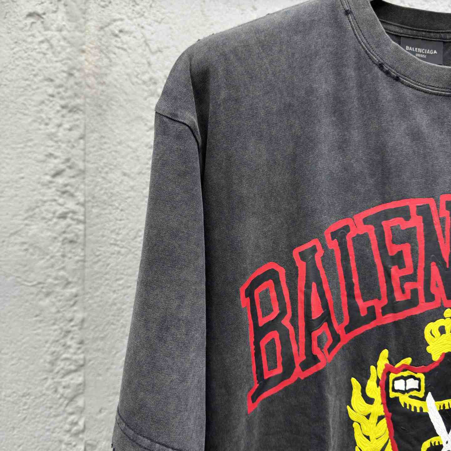 Balenciaga College T-Shirt 'Black' - DopestKickz
