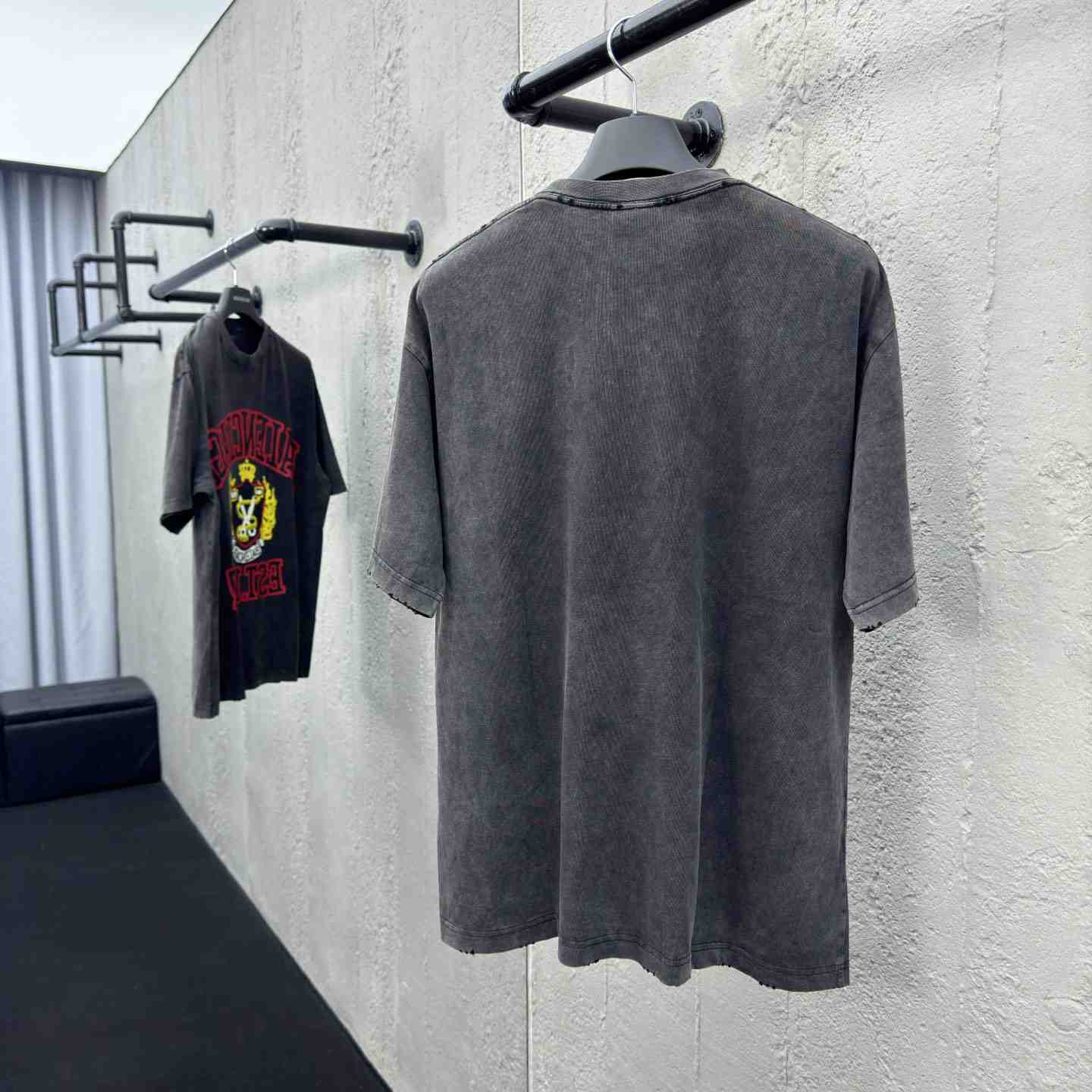 Balenciaga College T-Shirt 'Black' - DopestKickz