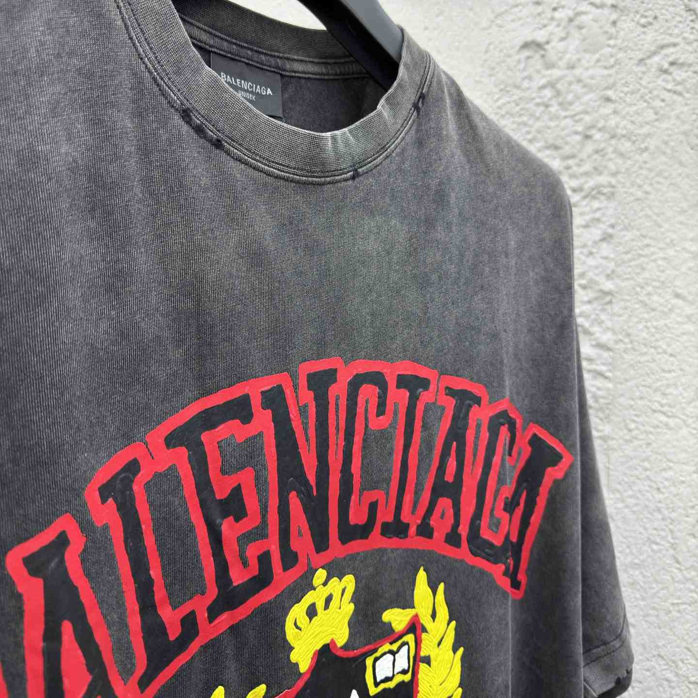 Balenciaga College T-Shirt 'Black' - DopestKickz