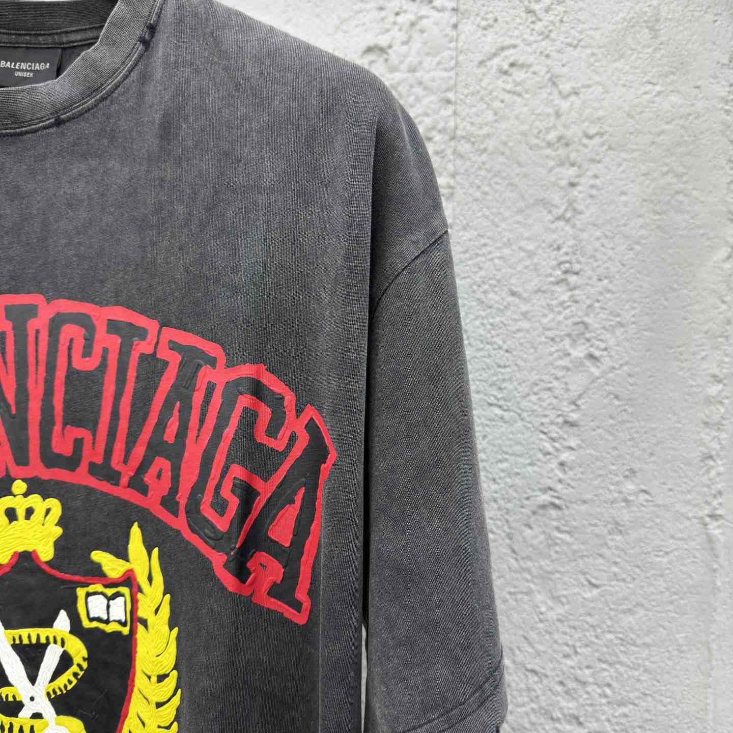 Balenciaga College T-Shirt 'Black' - DopestKickz