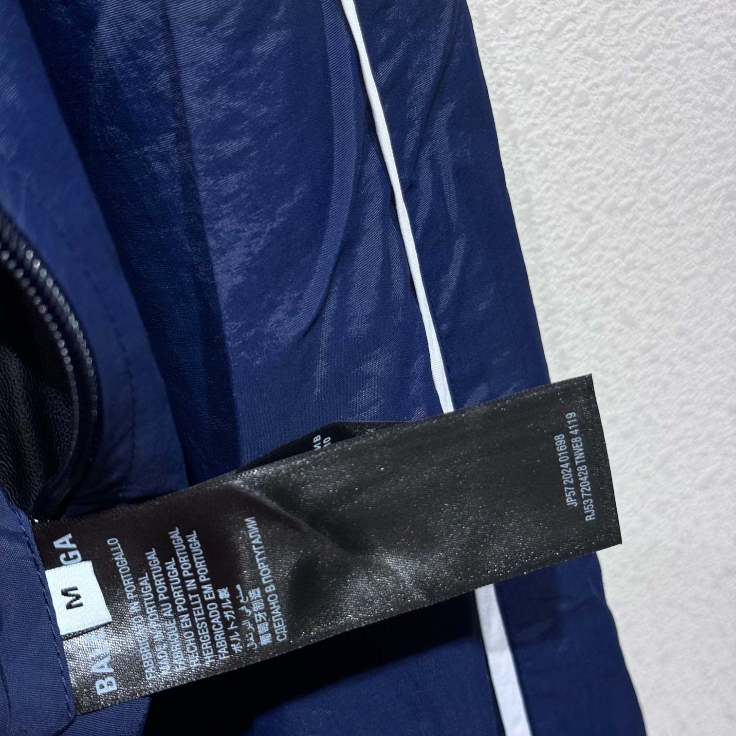 Balenciaga Loop Sports Icon Large Tracksuit Jacket In Navy Blue - DopestKickz