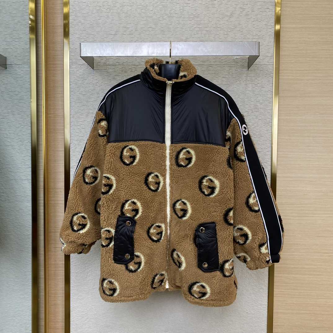 Gucci GG Wool Fleece Jacquard Zip Jacket - DopestKickz