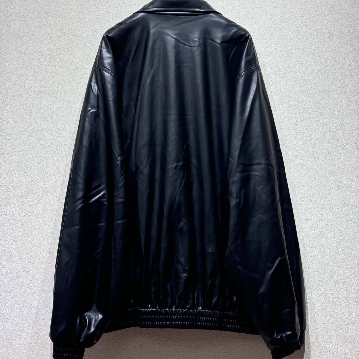 Balenciaga 3B Logo Oversize Leather Track Jacket - DopestKickz