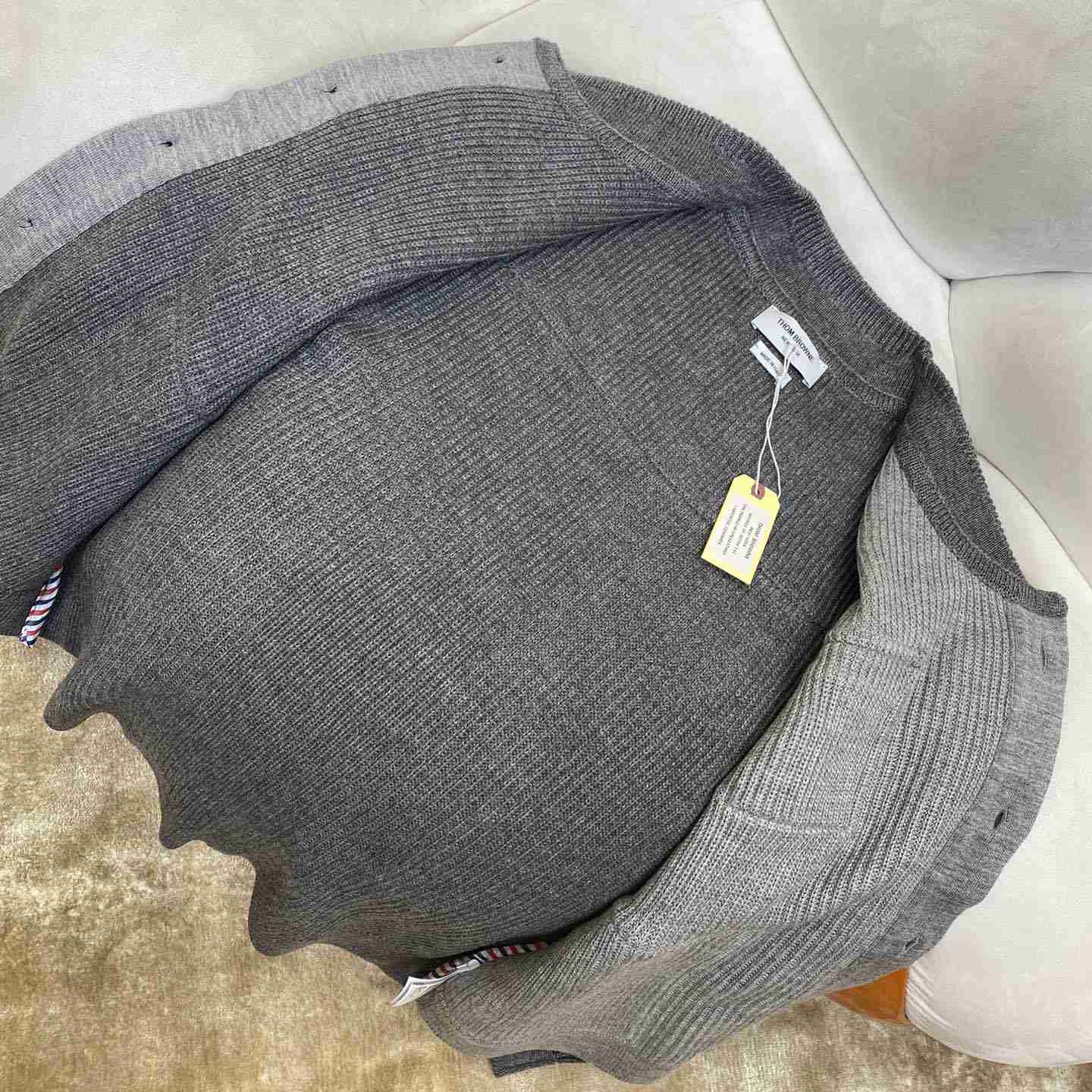 Thom Browne Fun-Mix Boiled Wool Stripe Workman's Jacket - DopestKickz